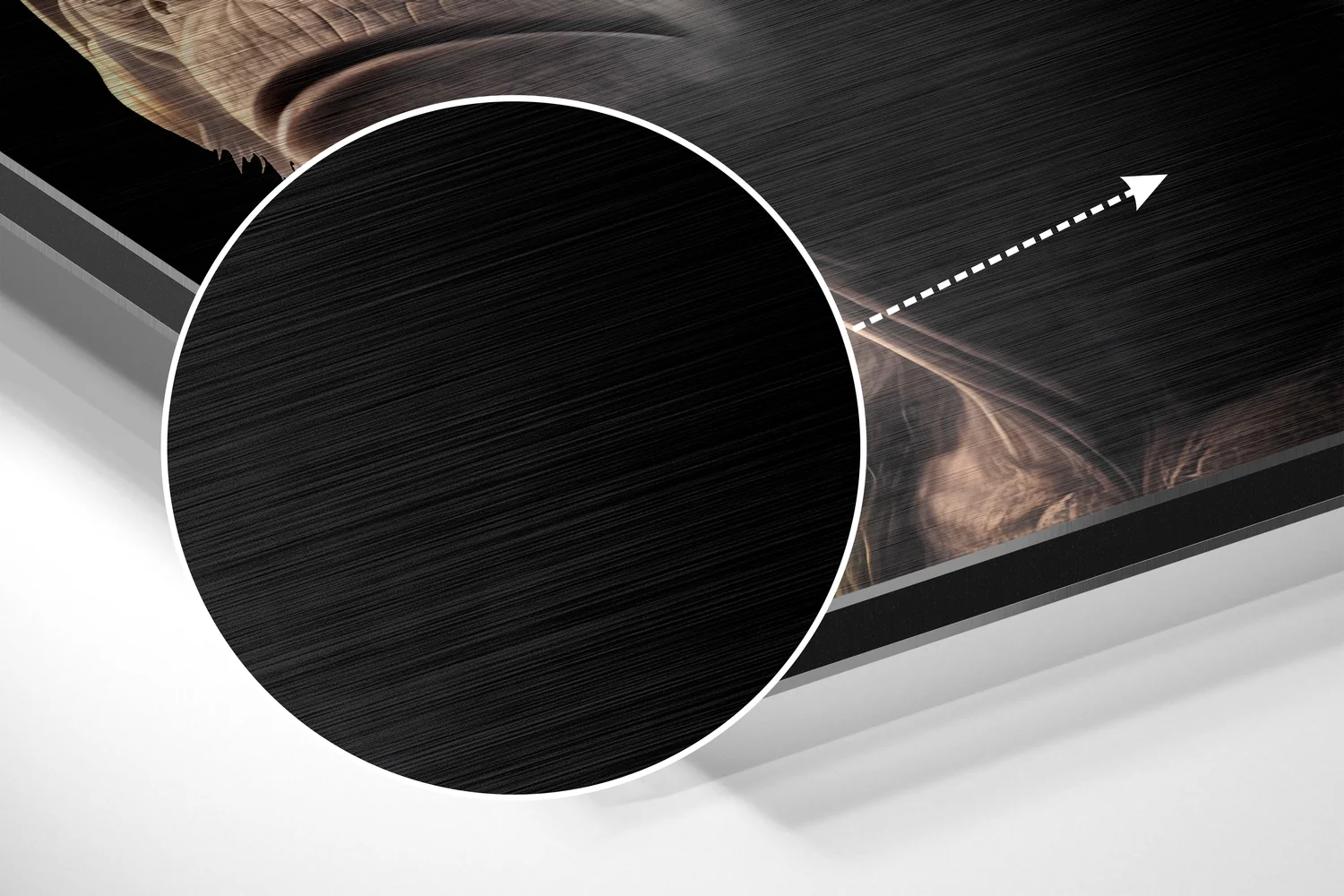3 Wise Monkeys Brushed Aluminum Dibond Wall Art - Image 3