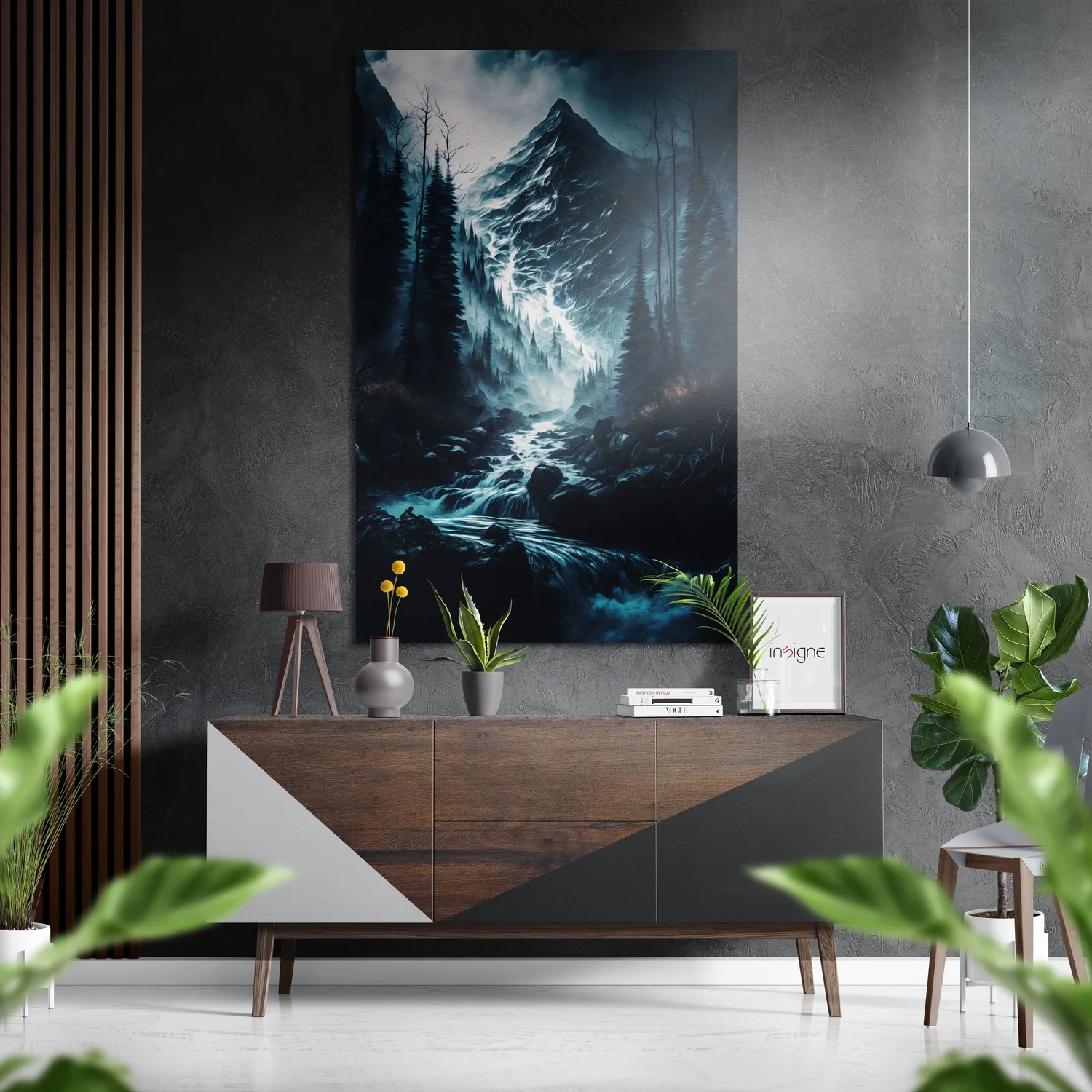 River Brushed Aluminum Dibond Wall Art
