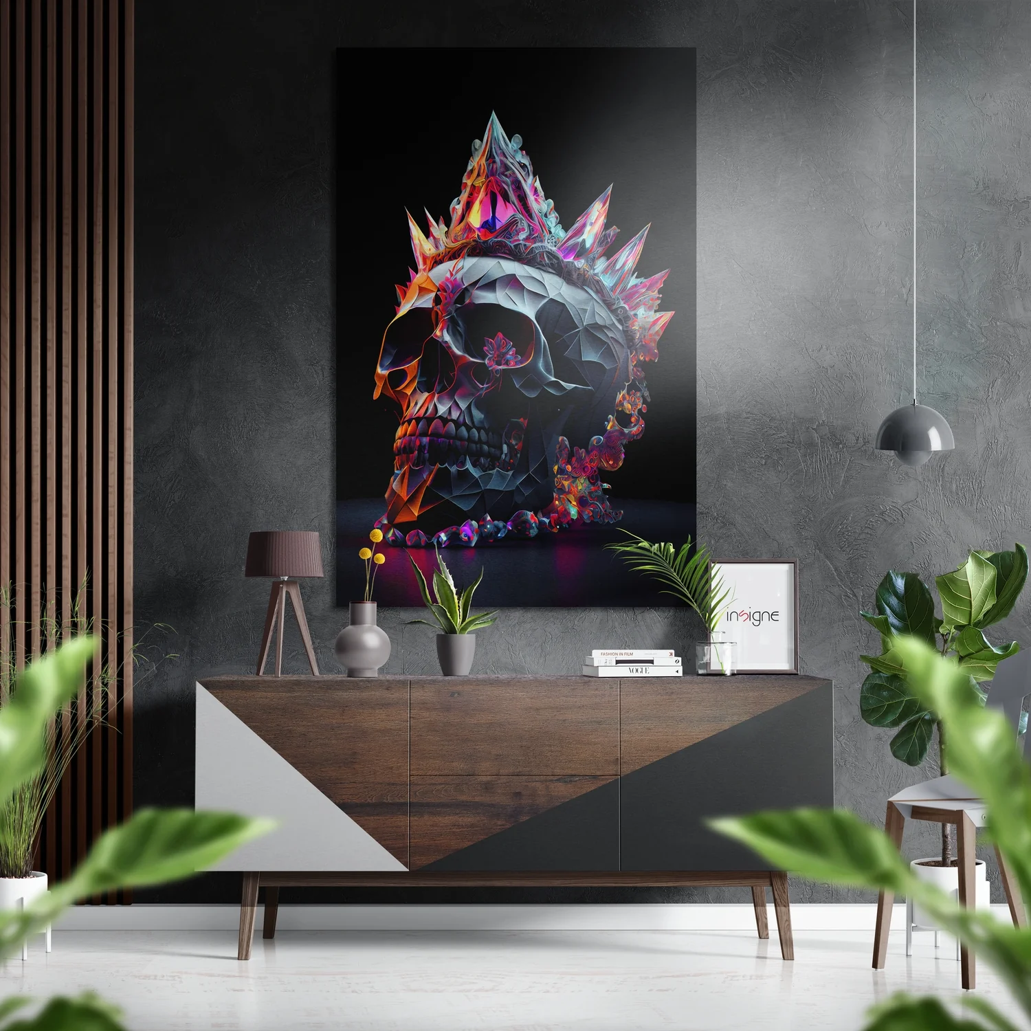 Skull Brushed Aluminum Dibond Wall Art