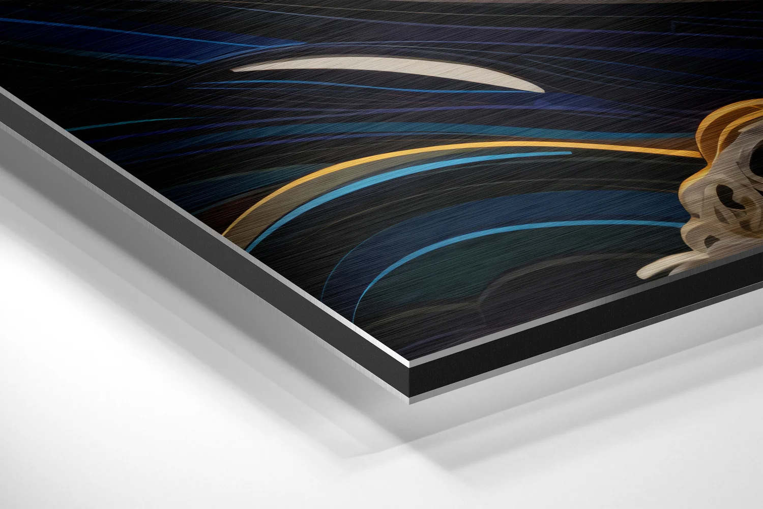 Waves and Flowers Brushed Aluminum Dibond Wall Art - Image 2