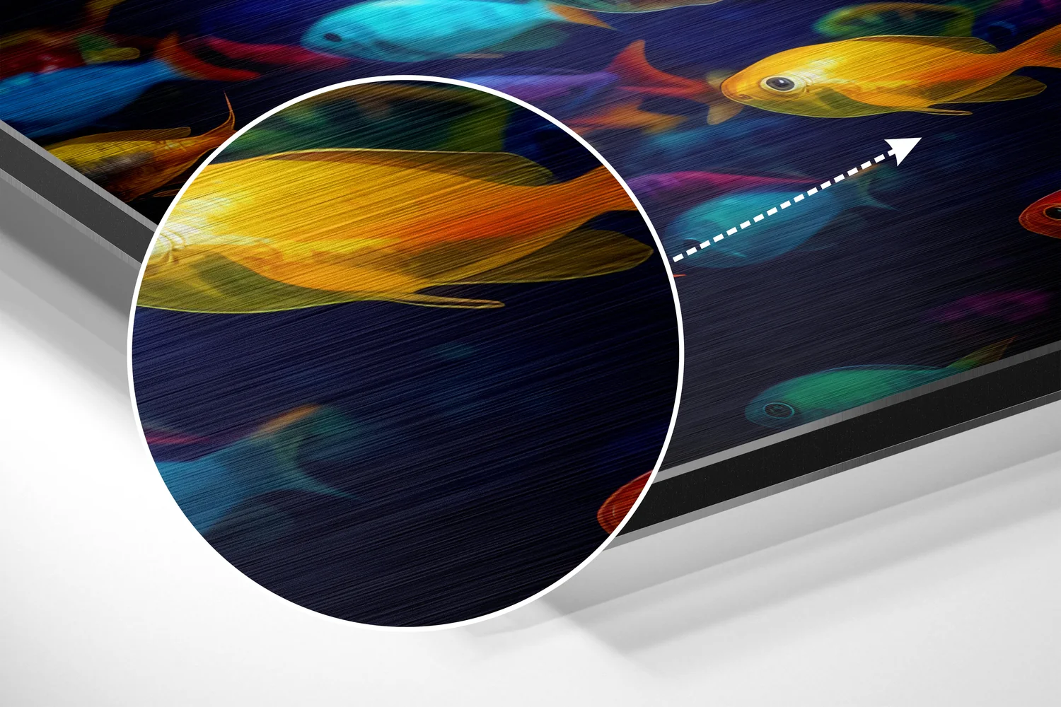 Fish Brushed Aluminum Dibond Wall Art - Image 3