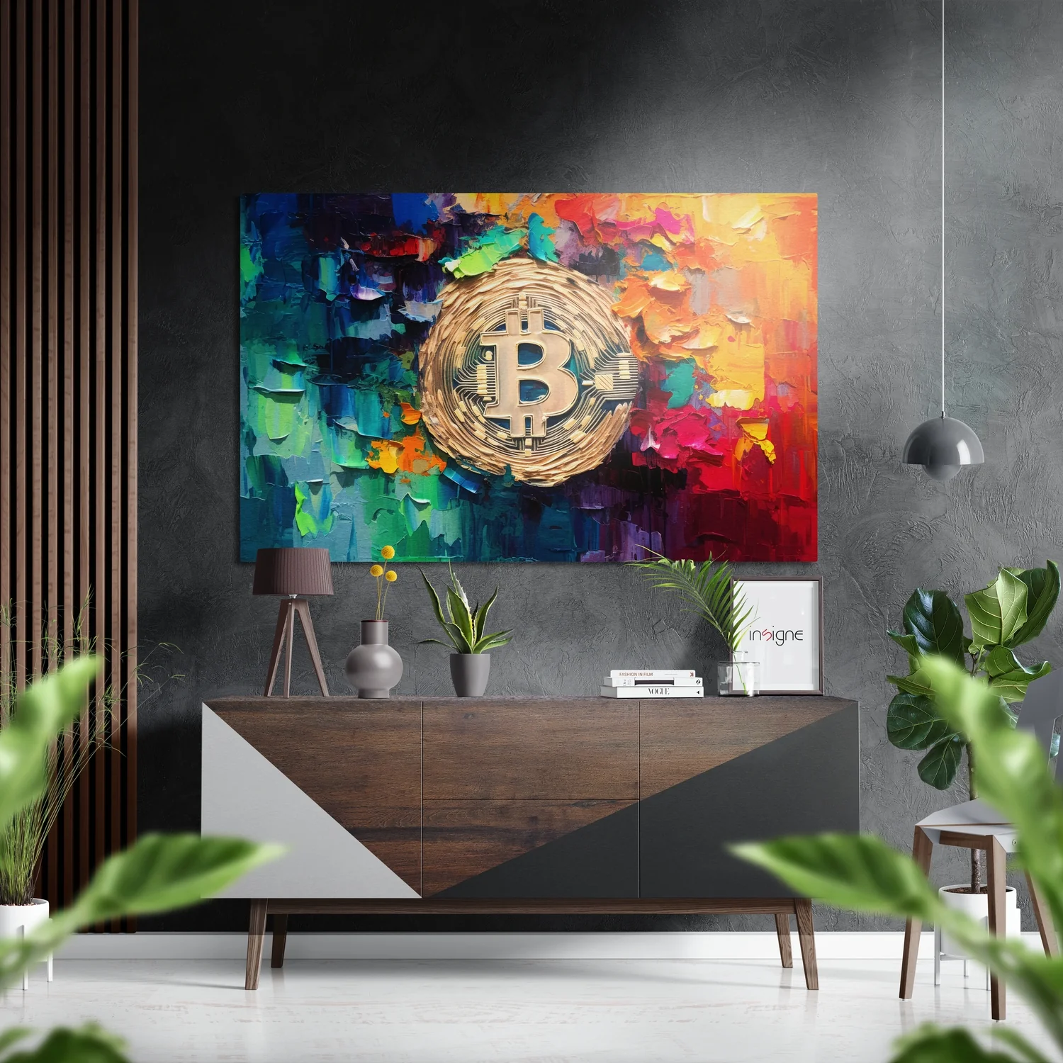 Bitcoin Brushed Aluminum Dibond Wall Art