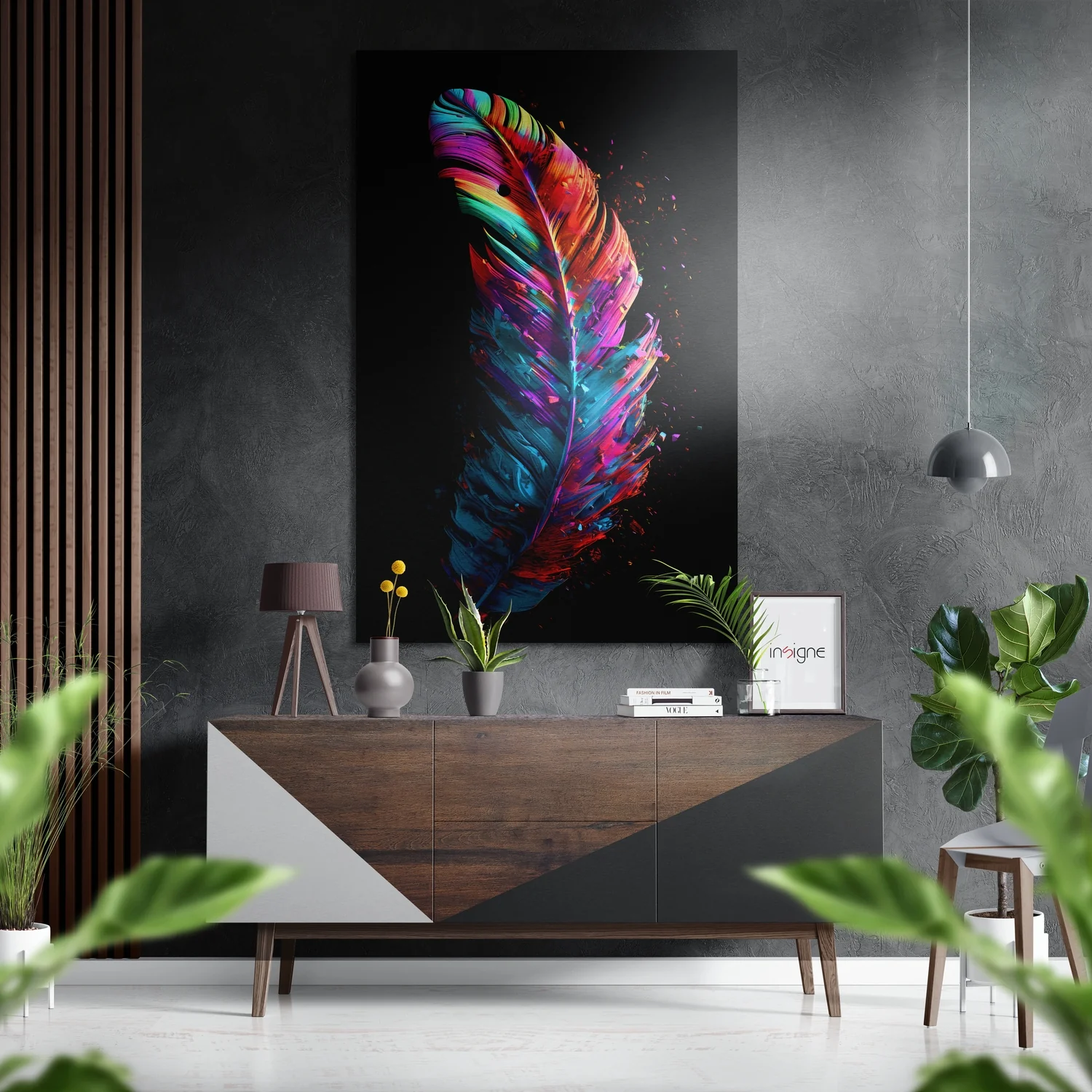 Feather Brushed Aluminum Dibond Wall Art