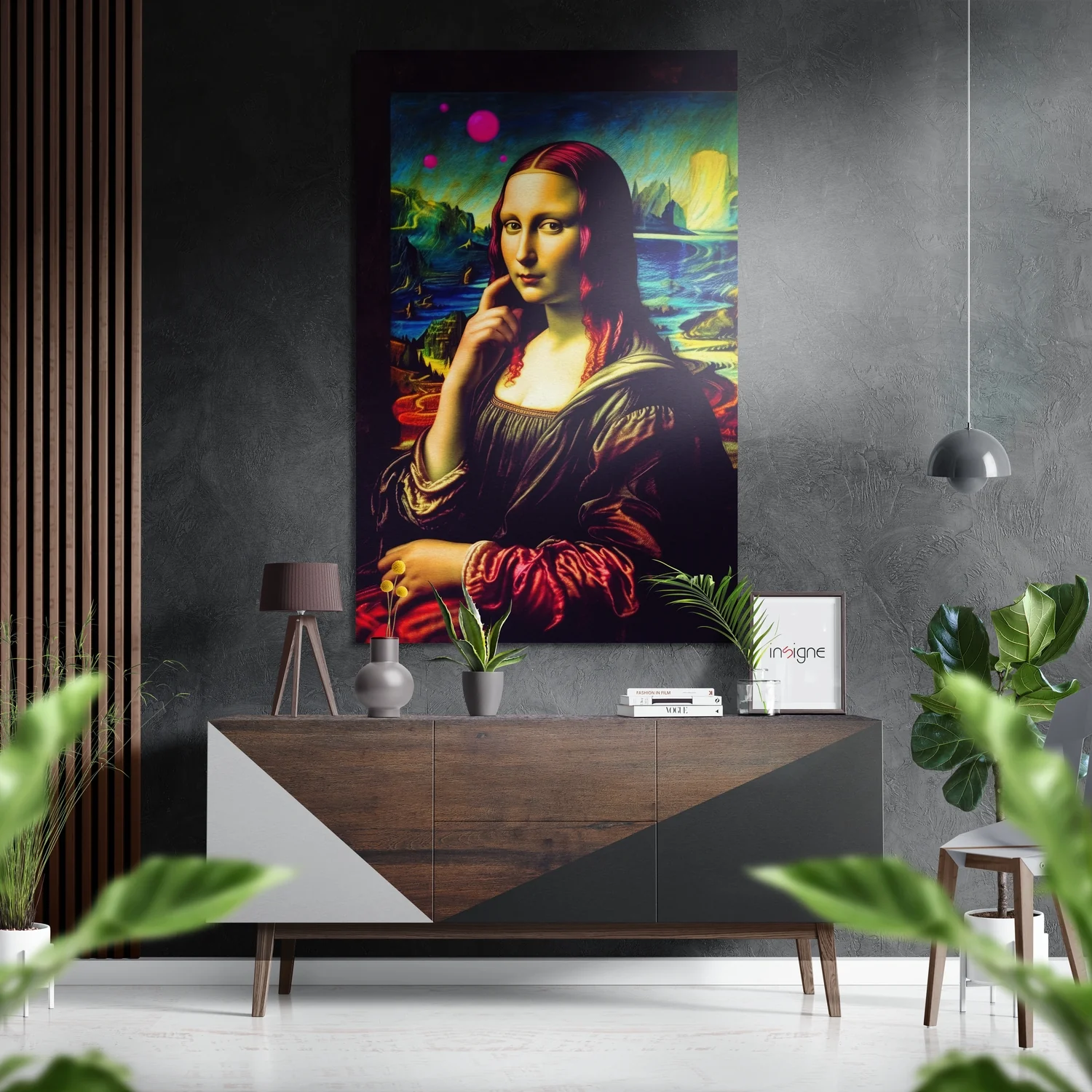 Mona Lisa Brushed Aluminum Dibond Wall Art