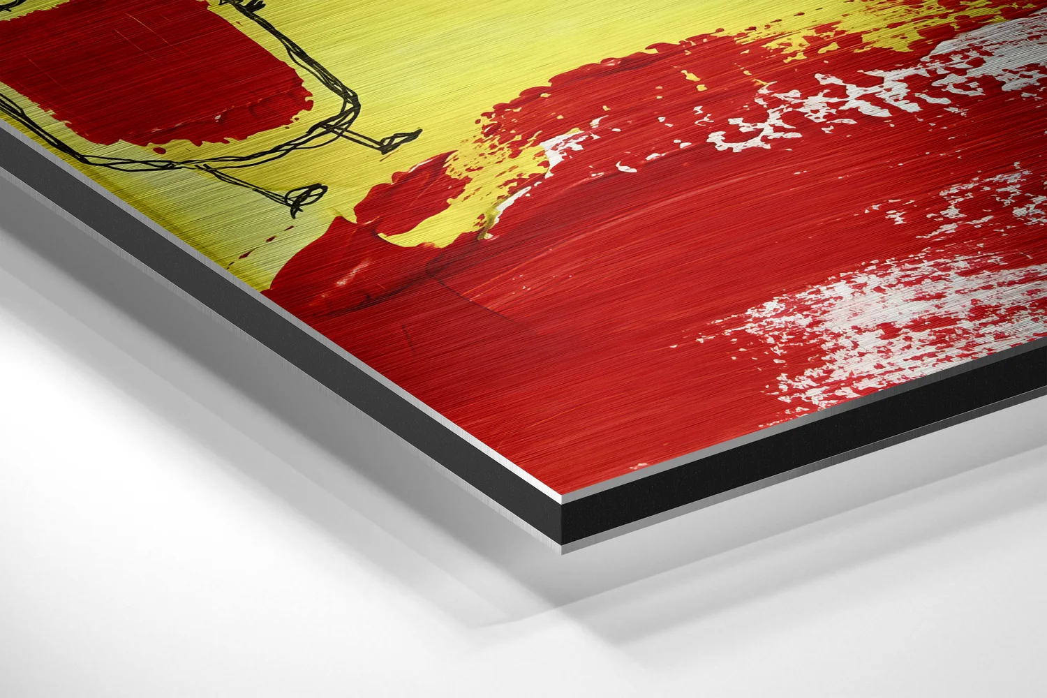 Kandinsky Style Brushed Aluminum Dibond Wall Art - Image 2
