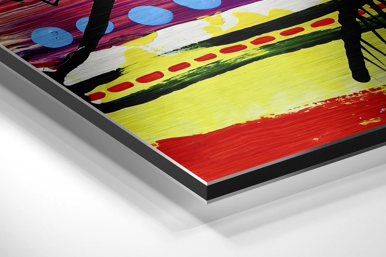 Kandinsky Style Brushed Aluminum Dibond Wall Art - Image 2