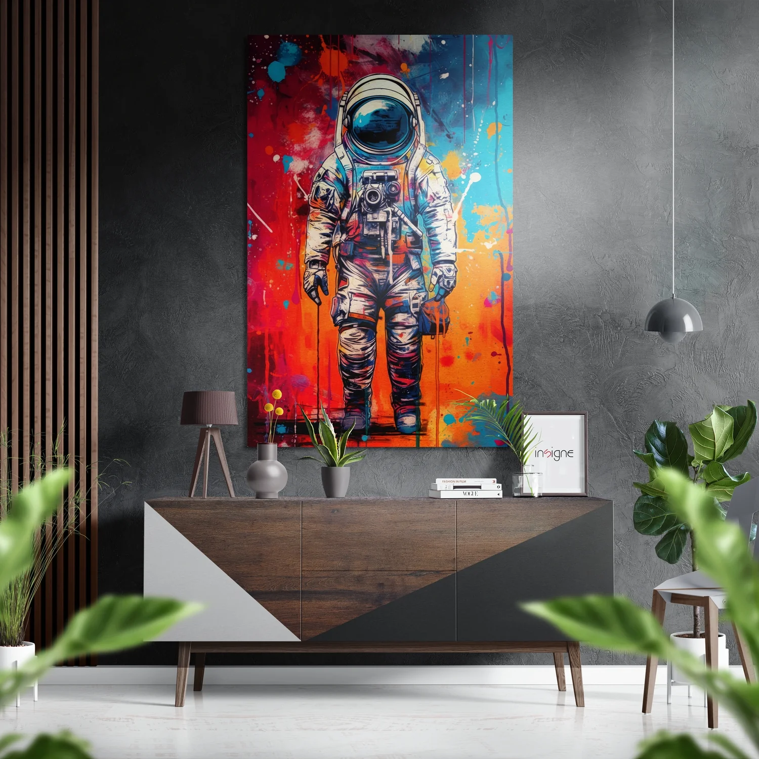 Astronaut Brushed Aluminum Dibond Wall Art