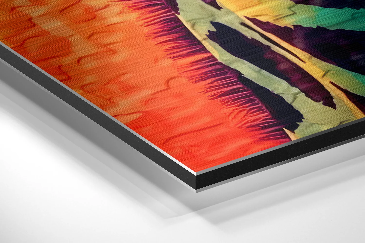 Happy Giraffe Brushed Aluminum Dibond Wall Art - Image 2