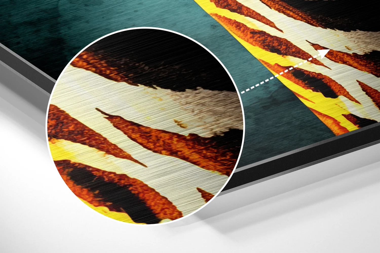 Happy Giraffe Brushed Aluminum Dibond Wall Art - Image 3