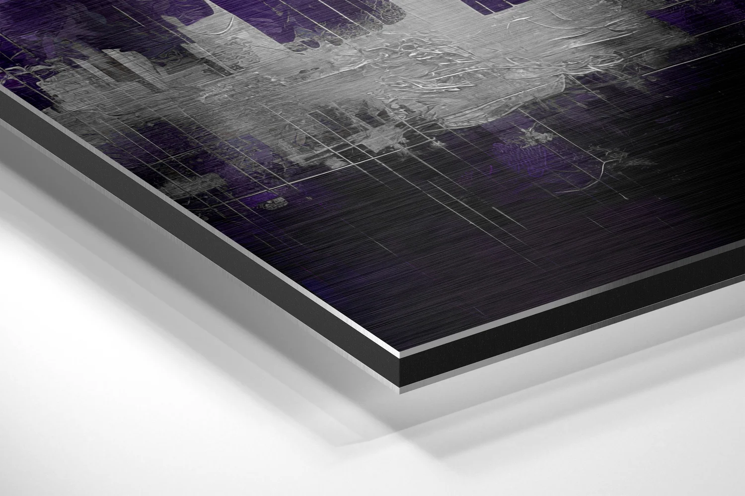 City Silhouette Brushed Aluminum Dibond Wall Art - Image 2