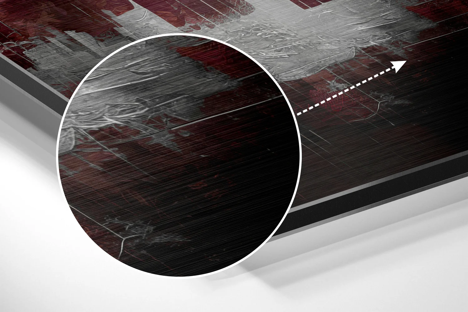 City Silhouette Brushed Aluminum Dibond Wall Art - Image 3