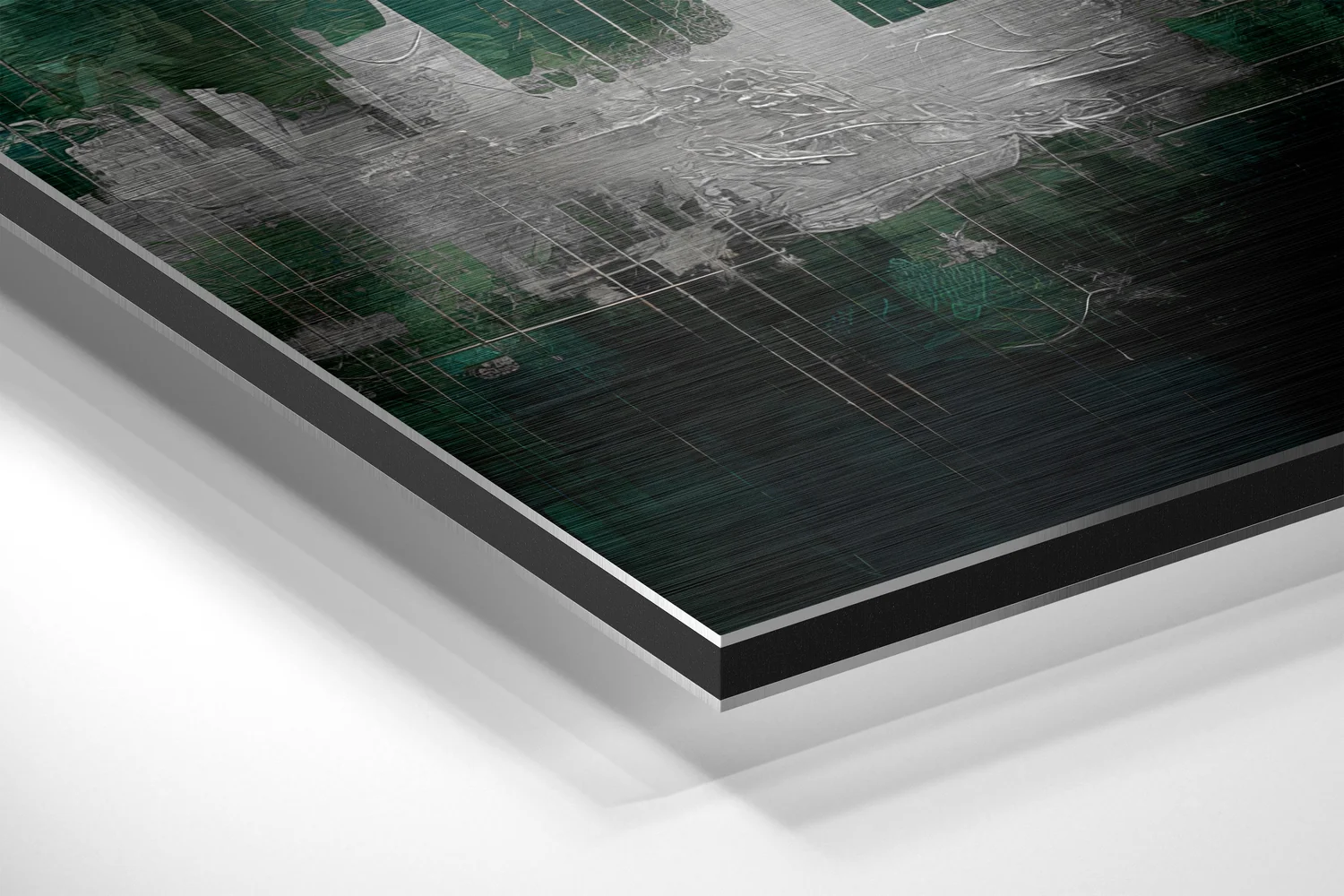City Silhouette Brushed Aluminum Dibond Wall Art - Image 2