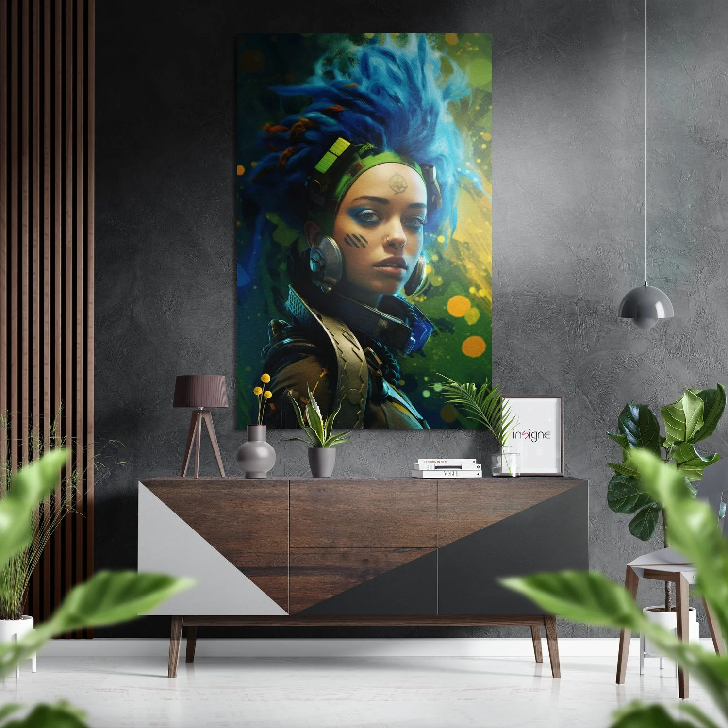 Futuristic Styles Brushed Aluminum Dibond Wall Art
