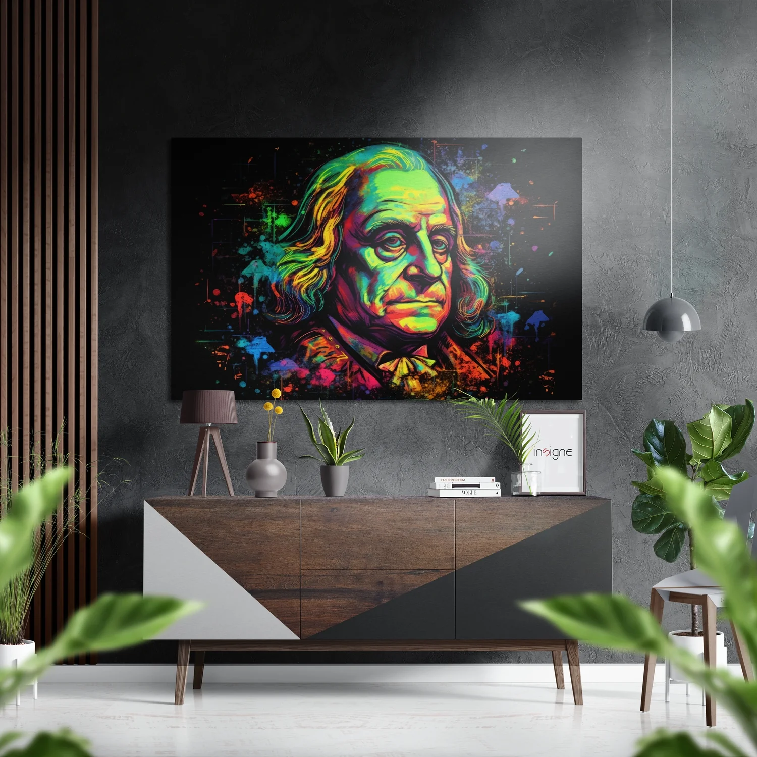Benjamin Franklin Brushed Aluminum Dibond Wall Art