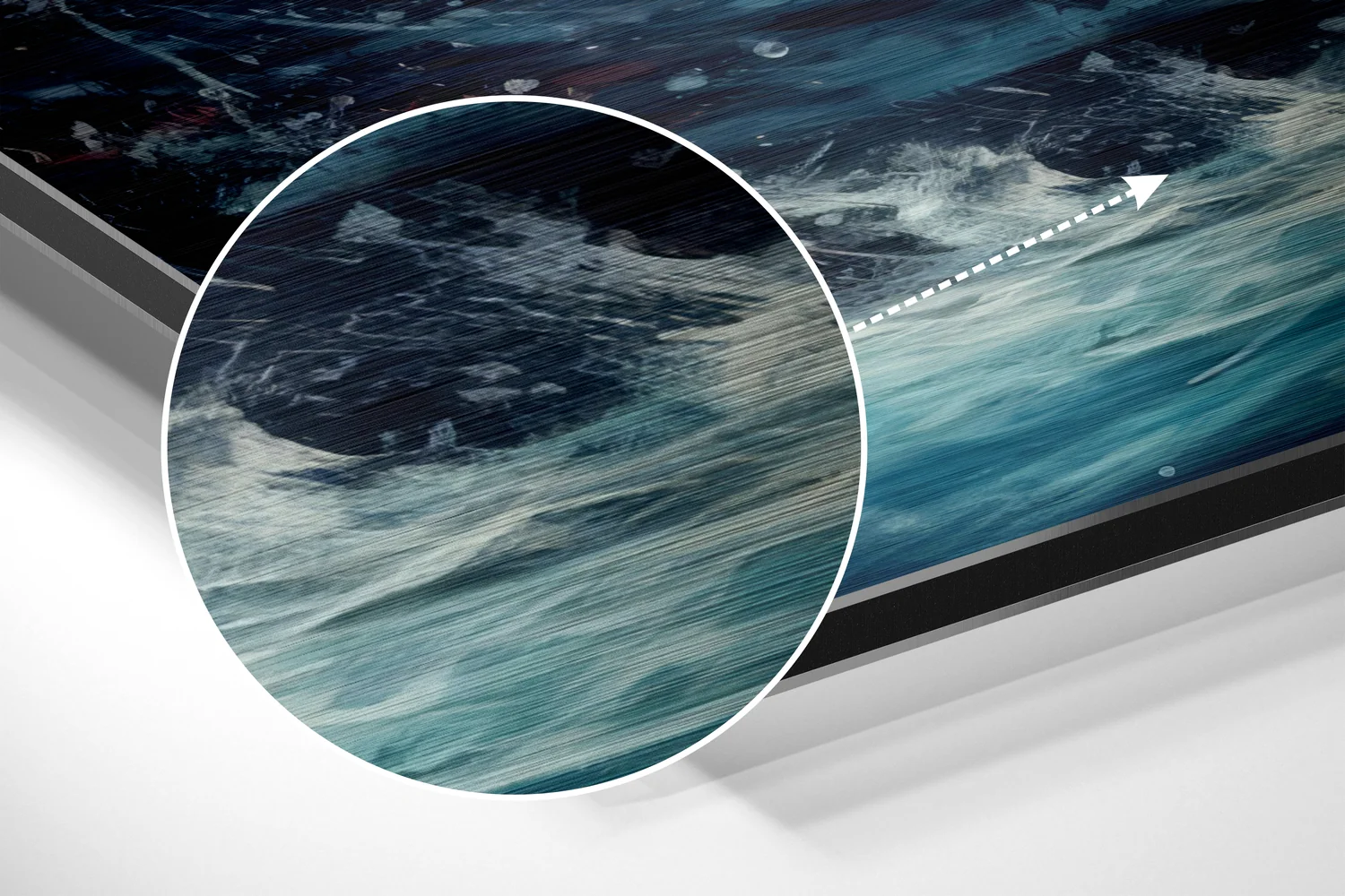 Astronaut Surfer Brushed Aluminum Dibond Wall Art - Image 3