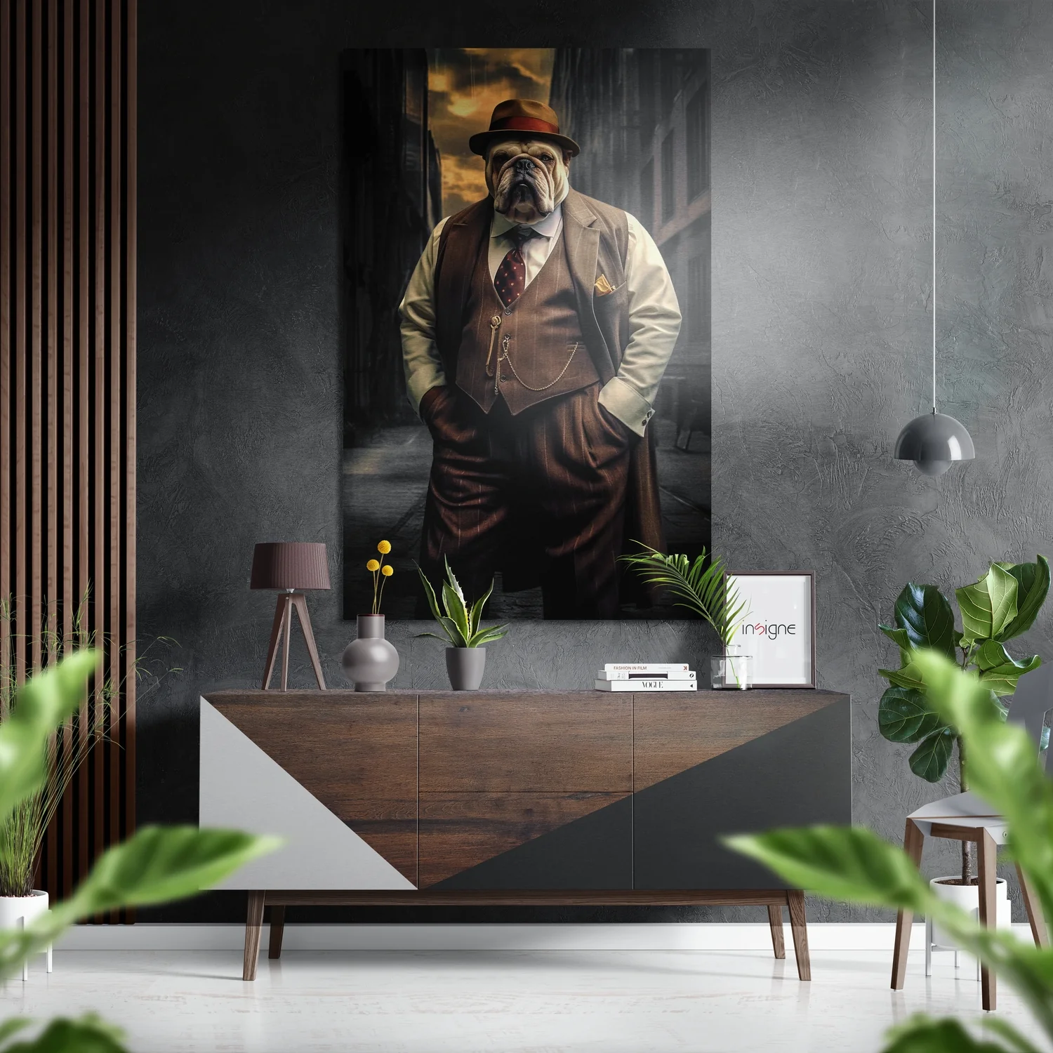Inspector Dog Brushed Aluminum Dibond Wall Art