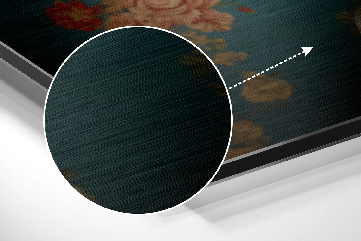 Flowery Brushed Aluminum Dibond Wall Art - Image 3