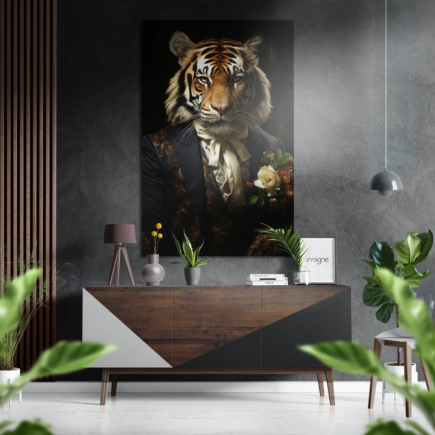 Mr. Tiger Brushed Aluminum Dibond Wall Art