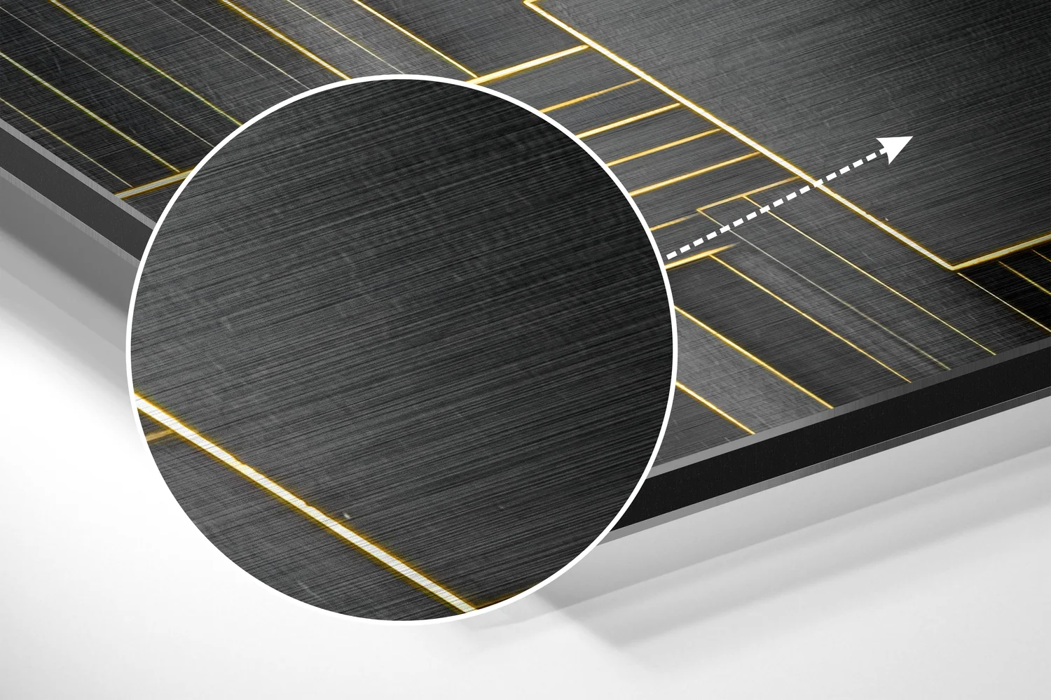 Rectangulars Brushed Aluminum Dibond Wall Art - Image 3