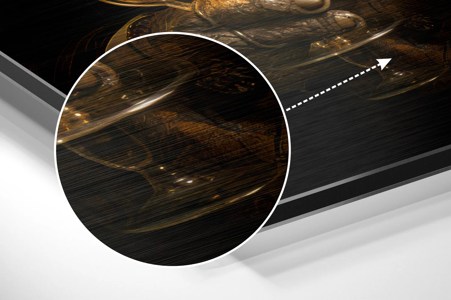 Tiger as a Gentleman Brushed Aluminum Dibond Wall Art - Image 3