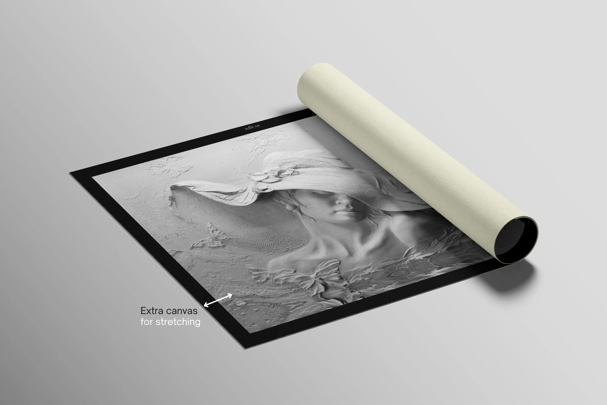 Alabaster Muse & Butterflies — 3D Haptic Embossed High-Gloss Luxury Wall Art - Image 7