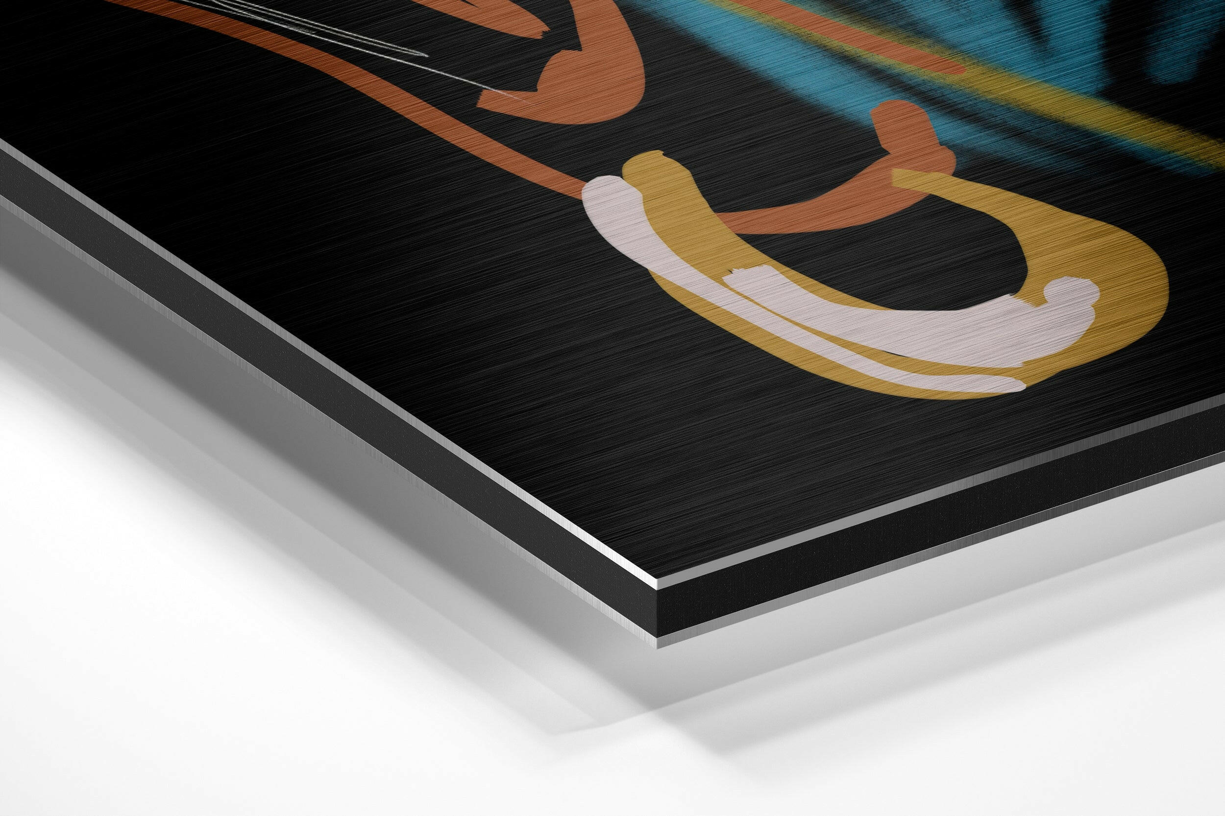 Picasso Style Brushed Aluminium Dibond Wall Art - Image 2