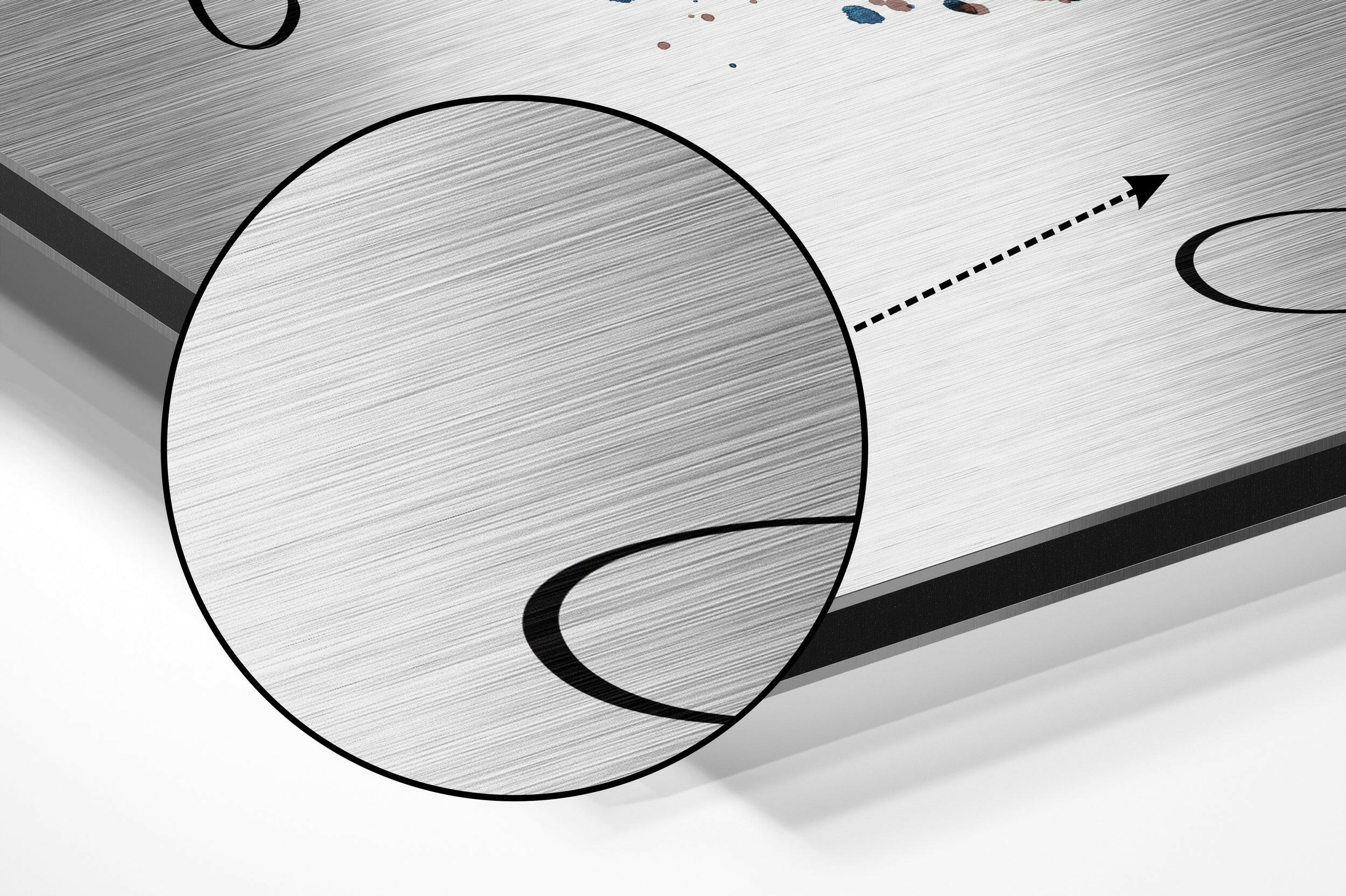 Line Art Brushed Aluminium Dibond Wall Art - Image 3