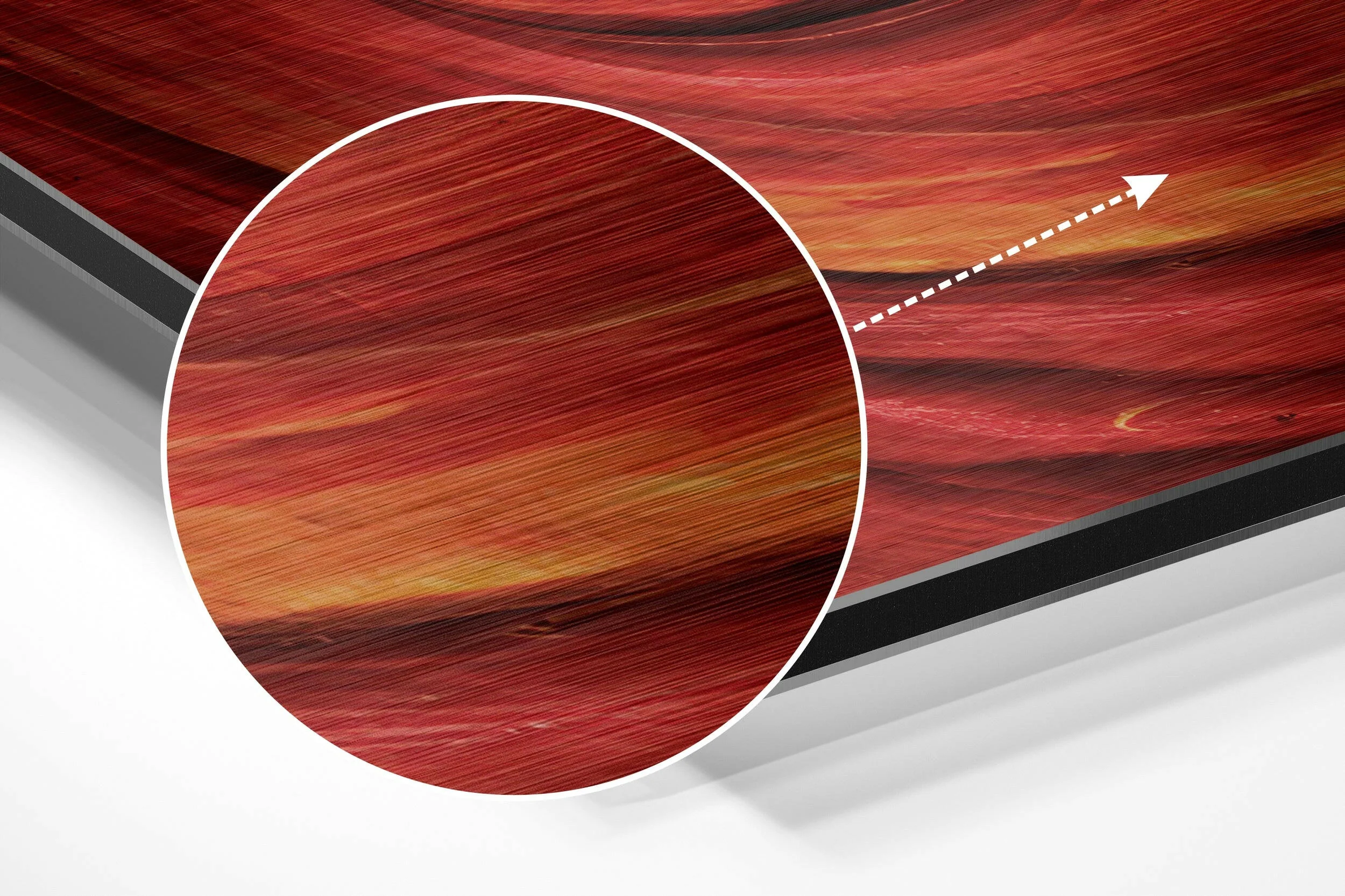 Red Brushed Aluminium Dibond Wall Art - Image 3