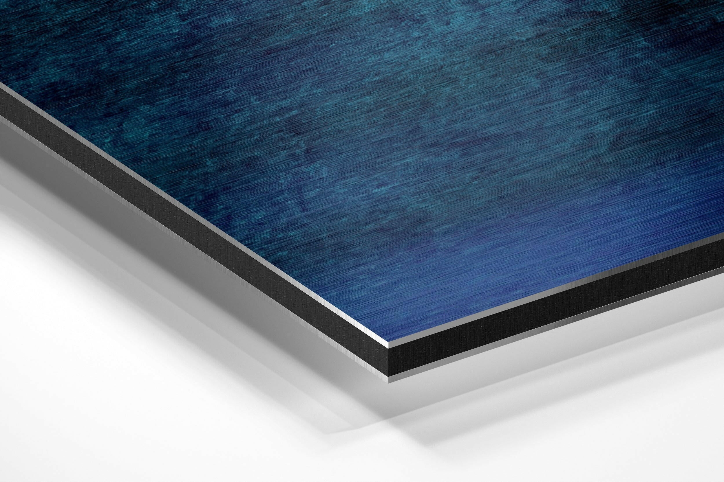 Blue Cascades Brushed Aluminium Dibond Wall Art - Image 2
