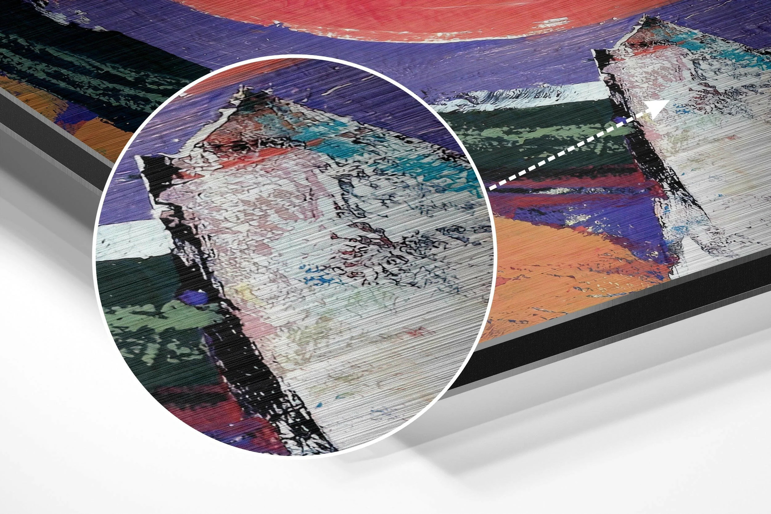Kandinsky Style Brushed Aluminium Dibond Wall Art - Image 3