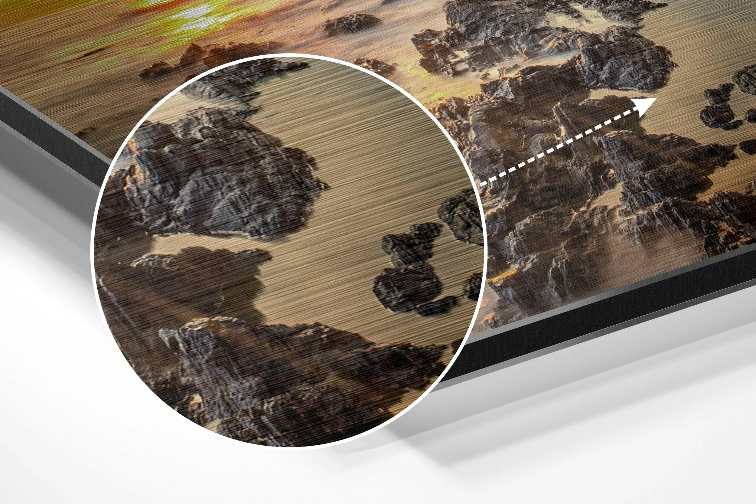 Sunset Brushed Aluminium Dibond Wall Art - Image 3