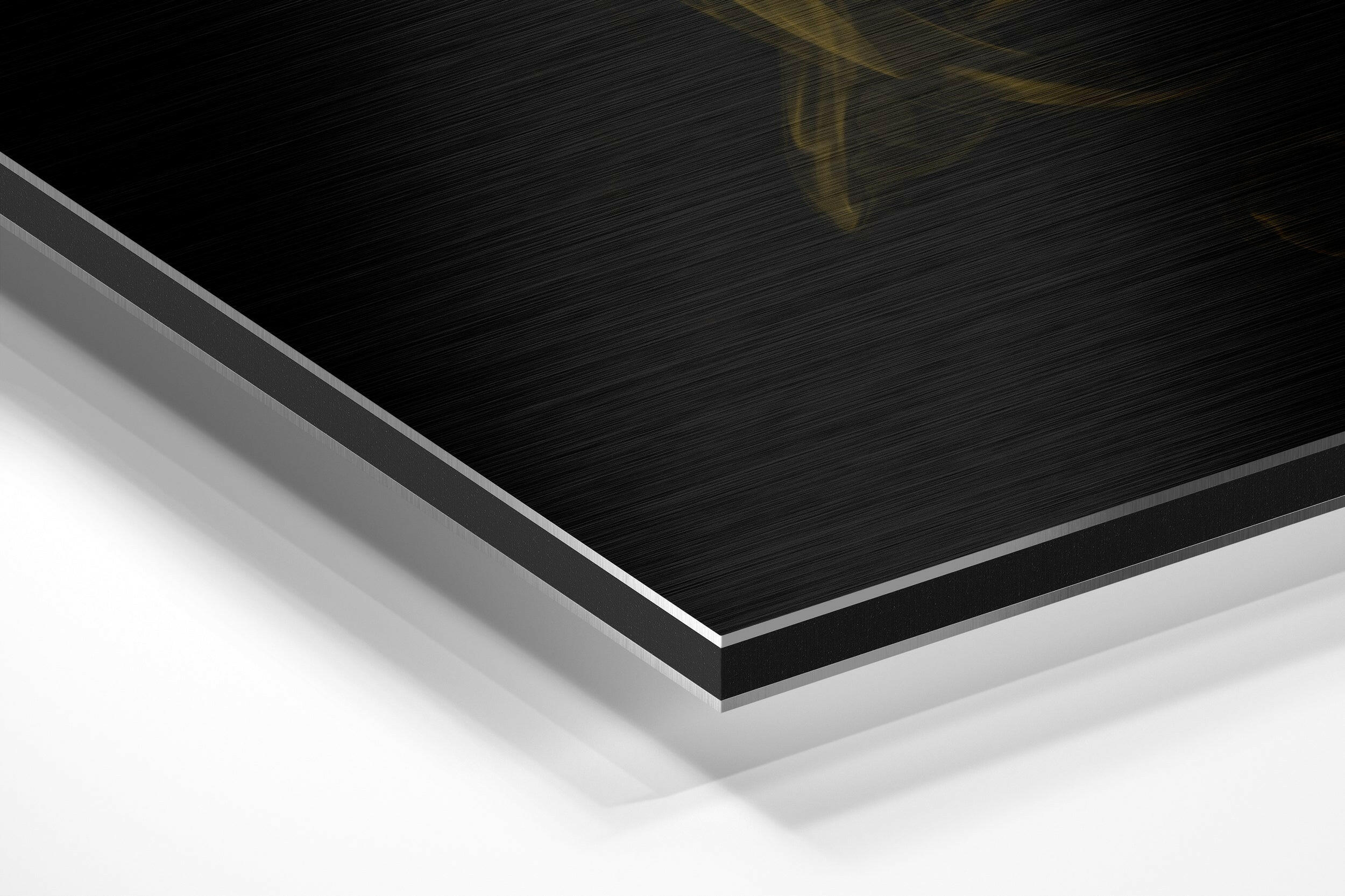 Yellow Smoke Brushed Aluminium Dibond Wall Art - Image 2