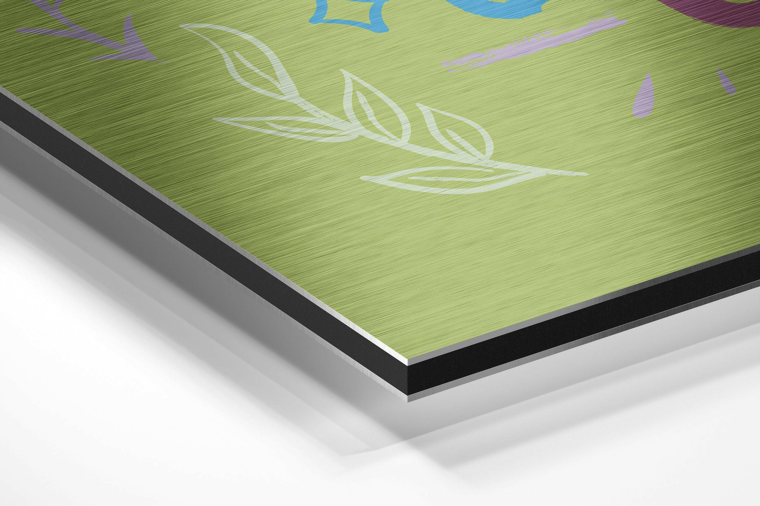 Never Give Up Brushed Aluminium Dibond Wall Art - Image 2
