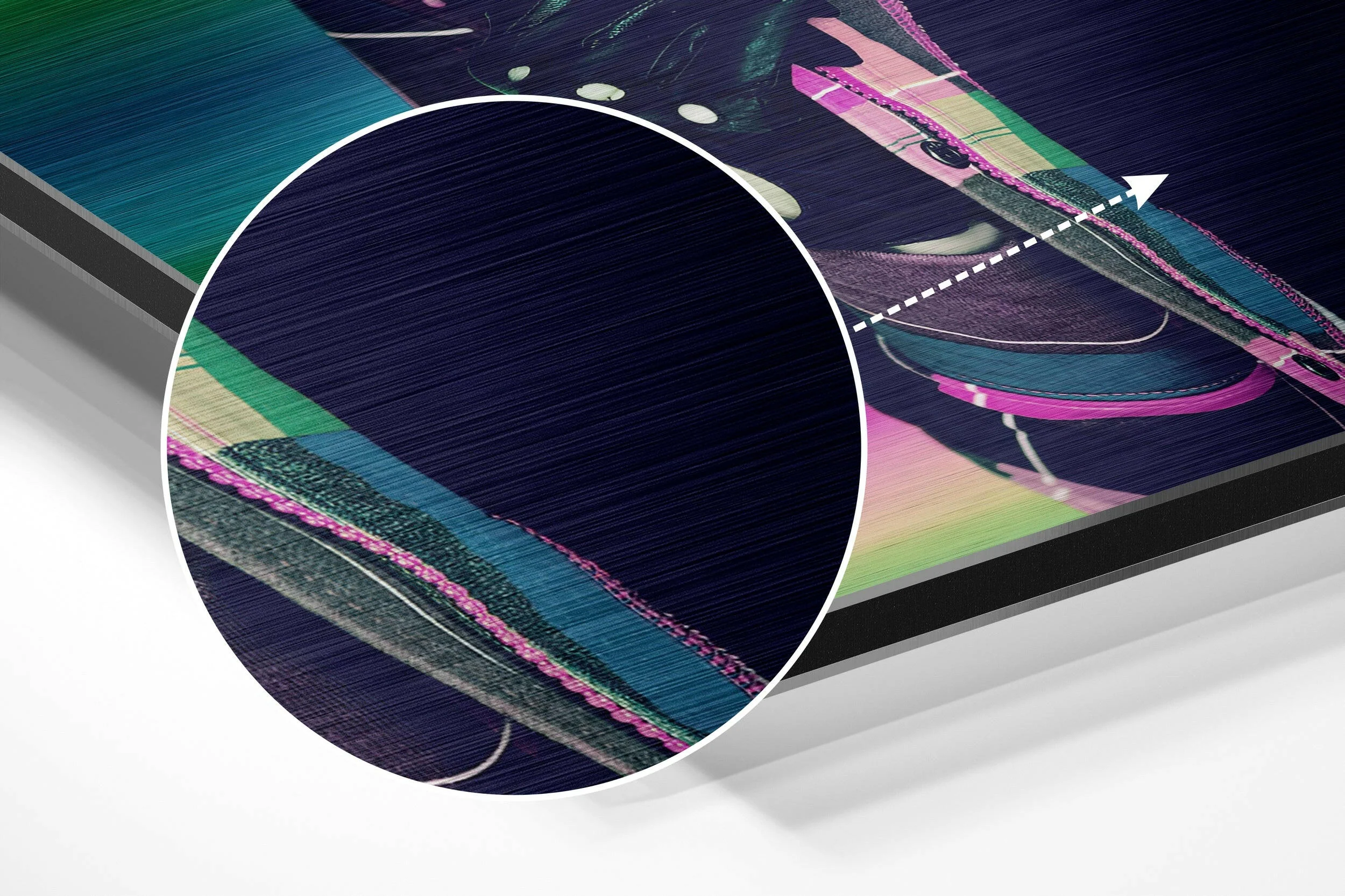 Lip Head Brushed Aluminium Dibond Wall Art - Image 3