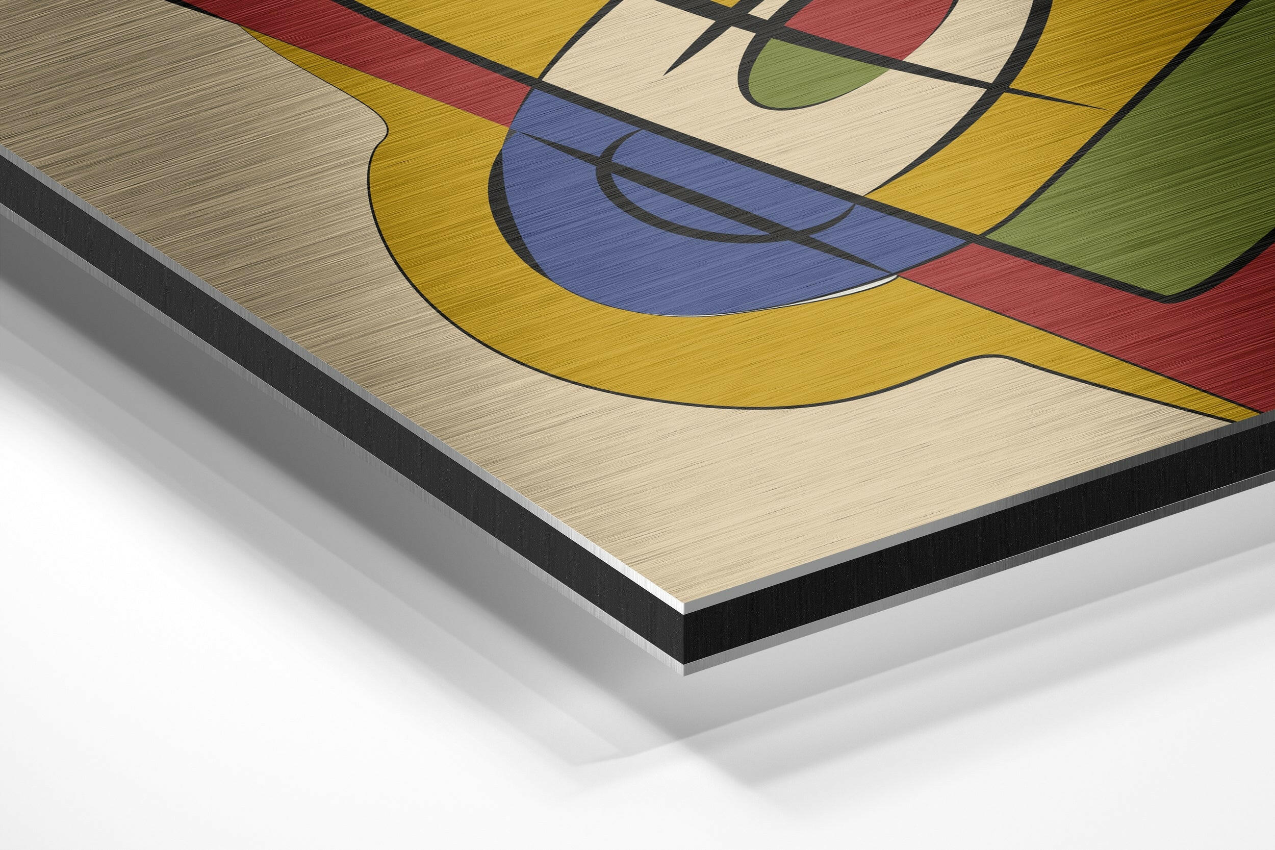 Picasso Style Brushed Aluminium Dibond Wall Art - Image 2