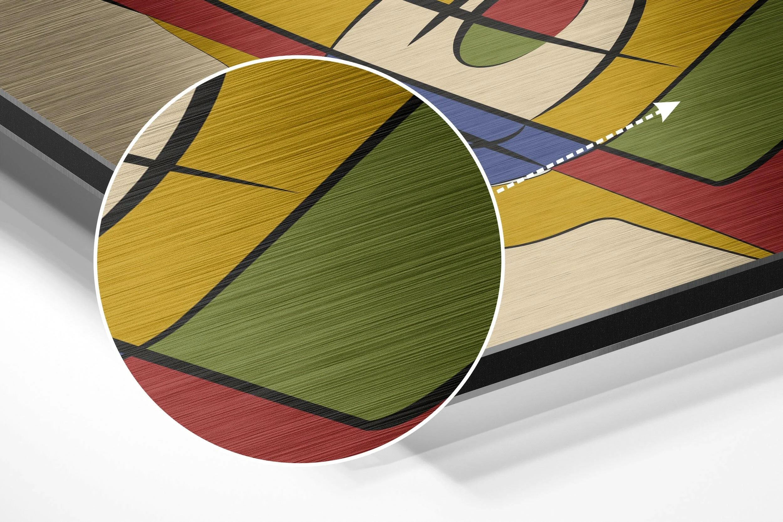 Picasso Style Brushed Aluminium Dibond Wall Art - Image 3
