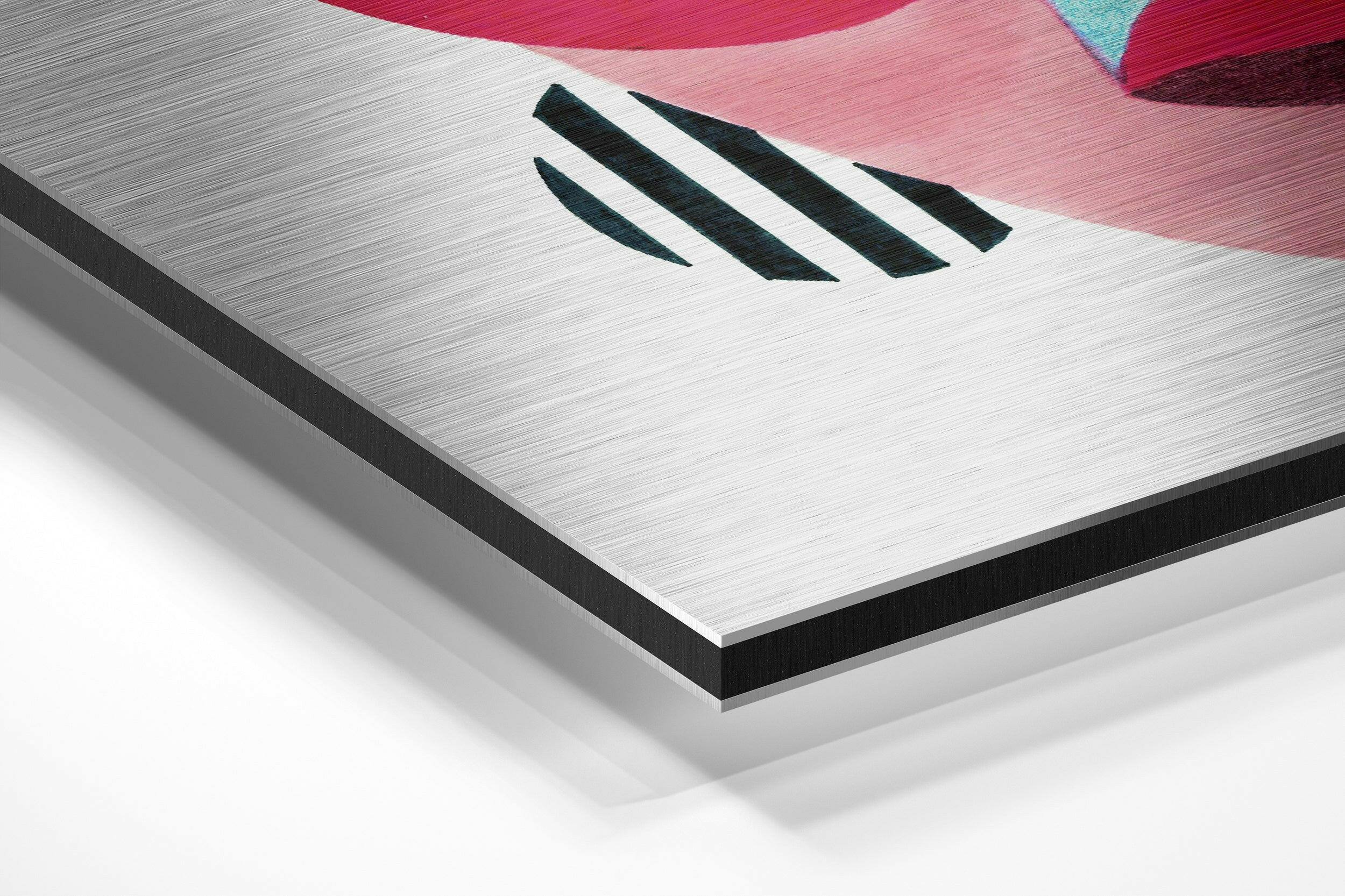 Picasso Style Brushed Aluminium Dibond Wall Art - Image 2