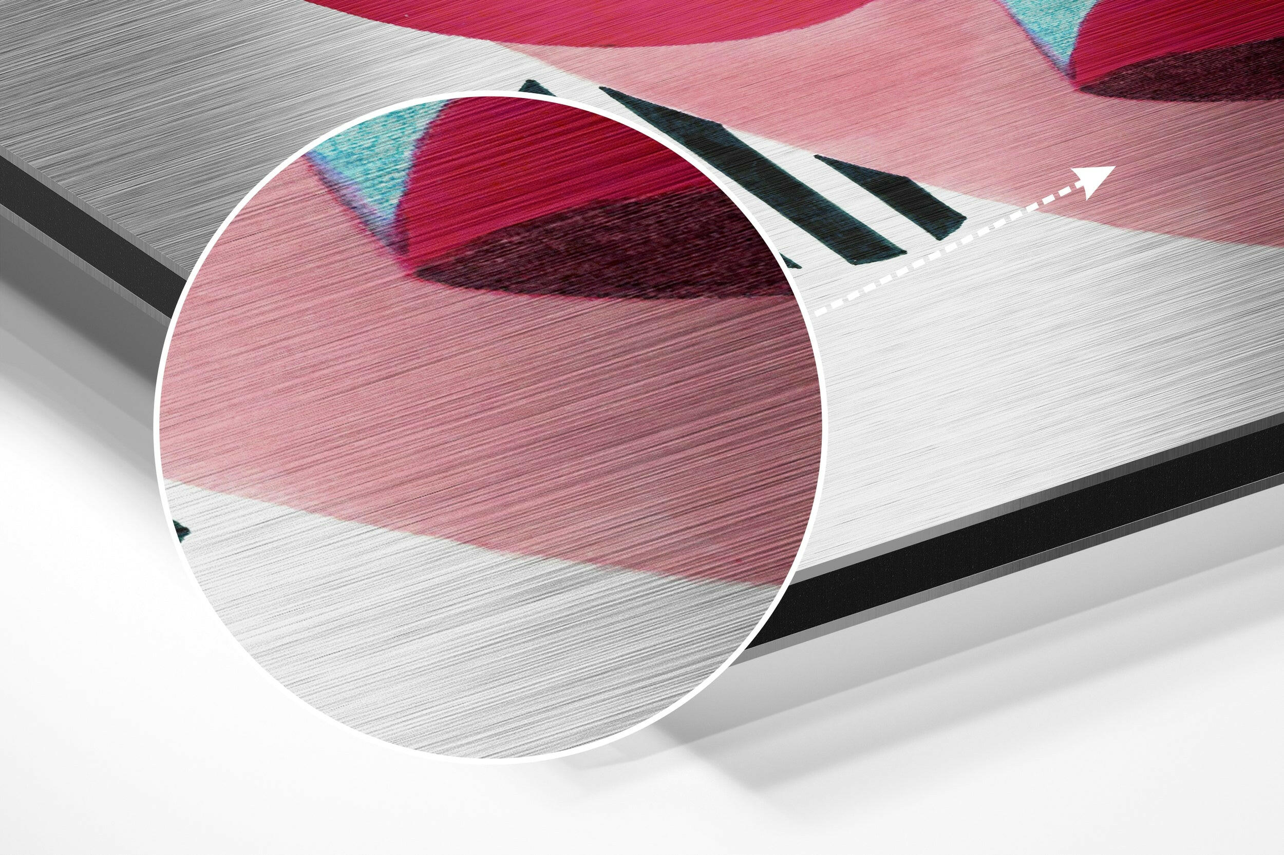 Picasso Style Brushed Aluminium Dibond Wall Art - Image 3