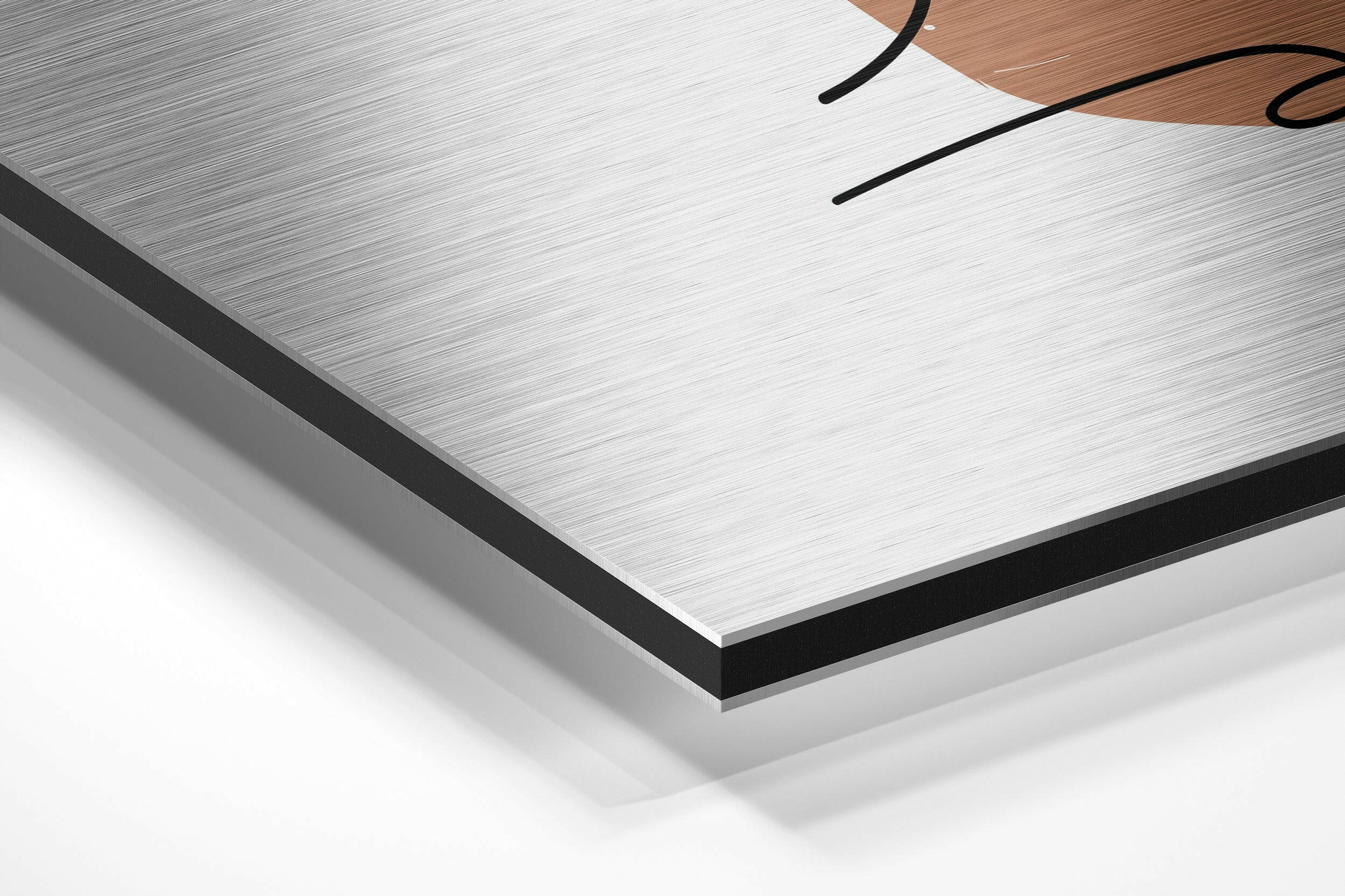 Line Art Brushed Aluminium Dibond Wall Art - Image 2