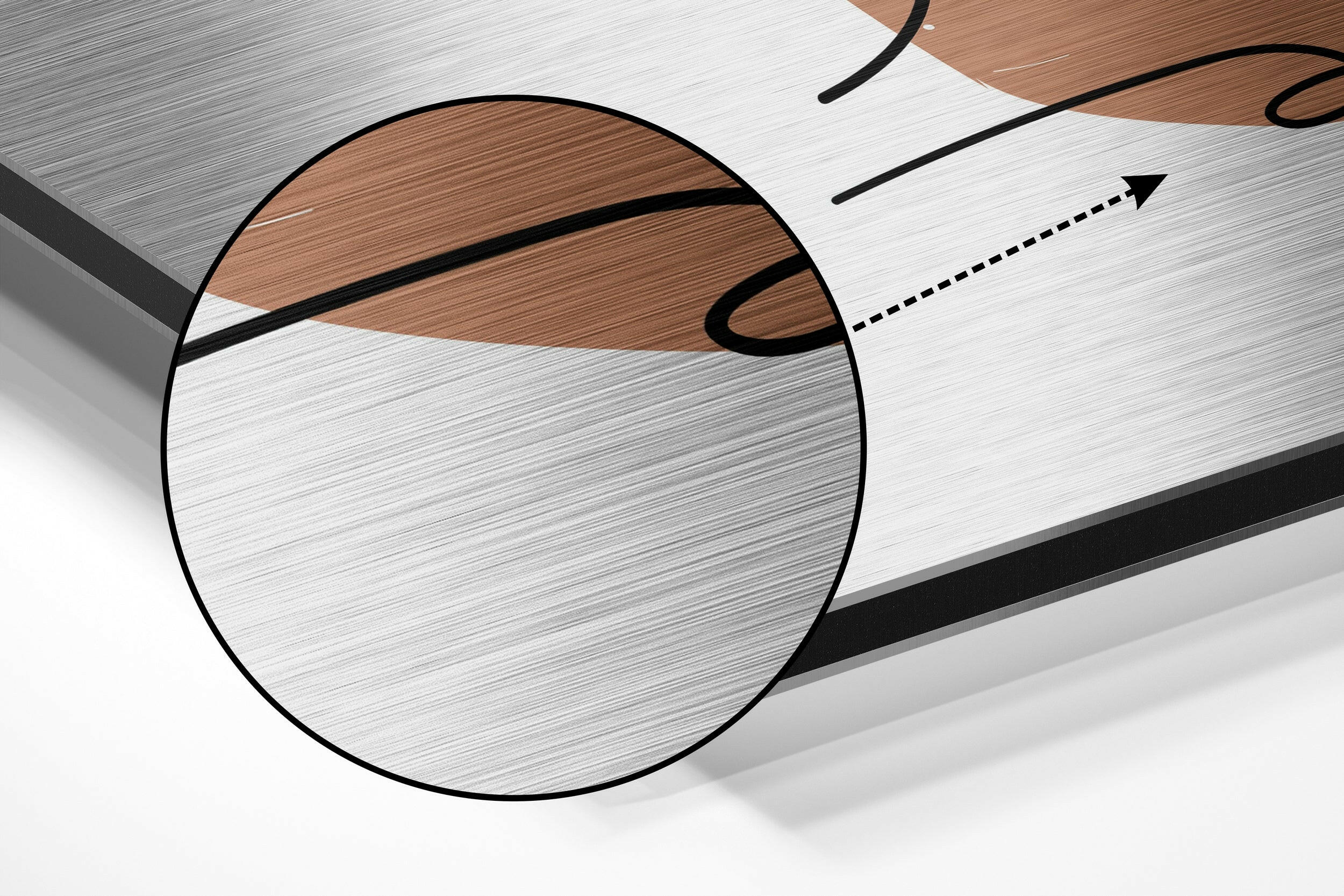 Line Art Brushed Aluminium Dibond Wall Art - Image 3