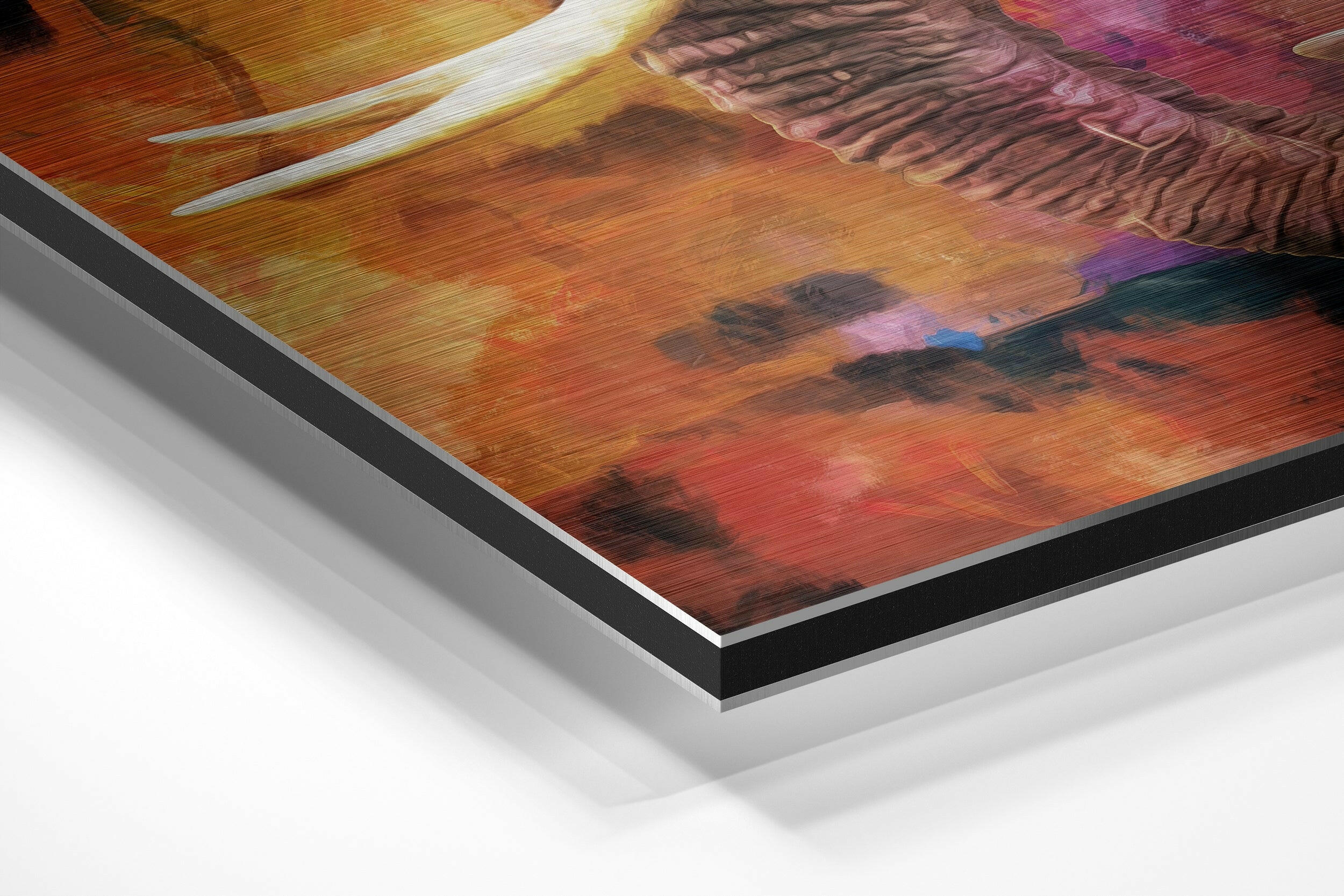 Elephant Brushed Aluminium Dibond Wall Art - Image 2
