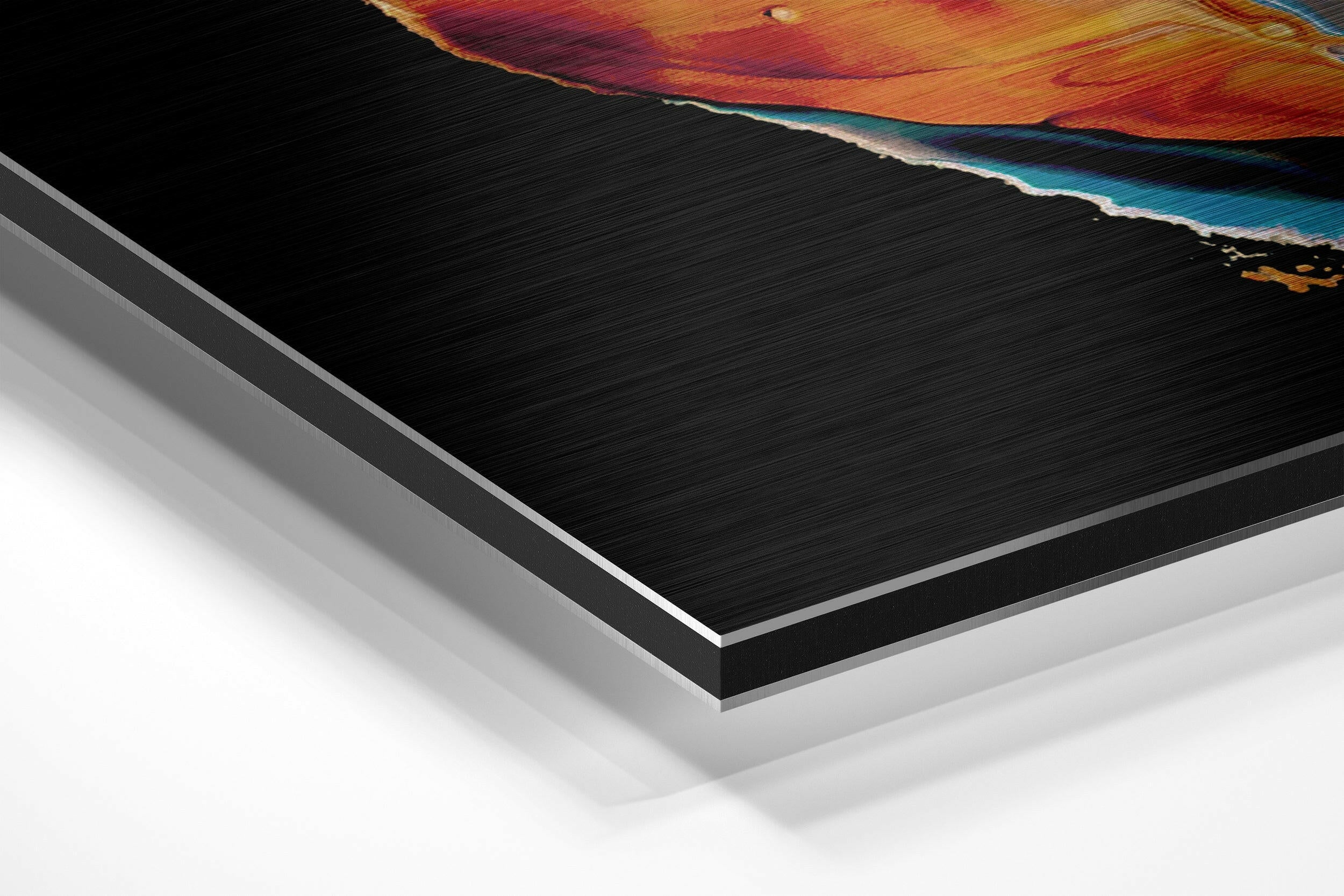 Dance of Orange Brushed Aluminium Dibond Wall Art - Image 2