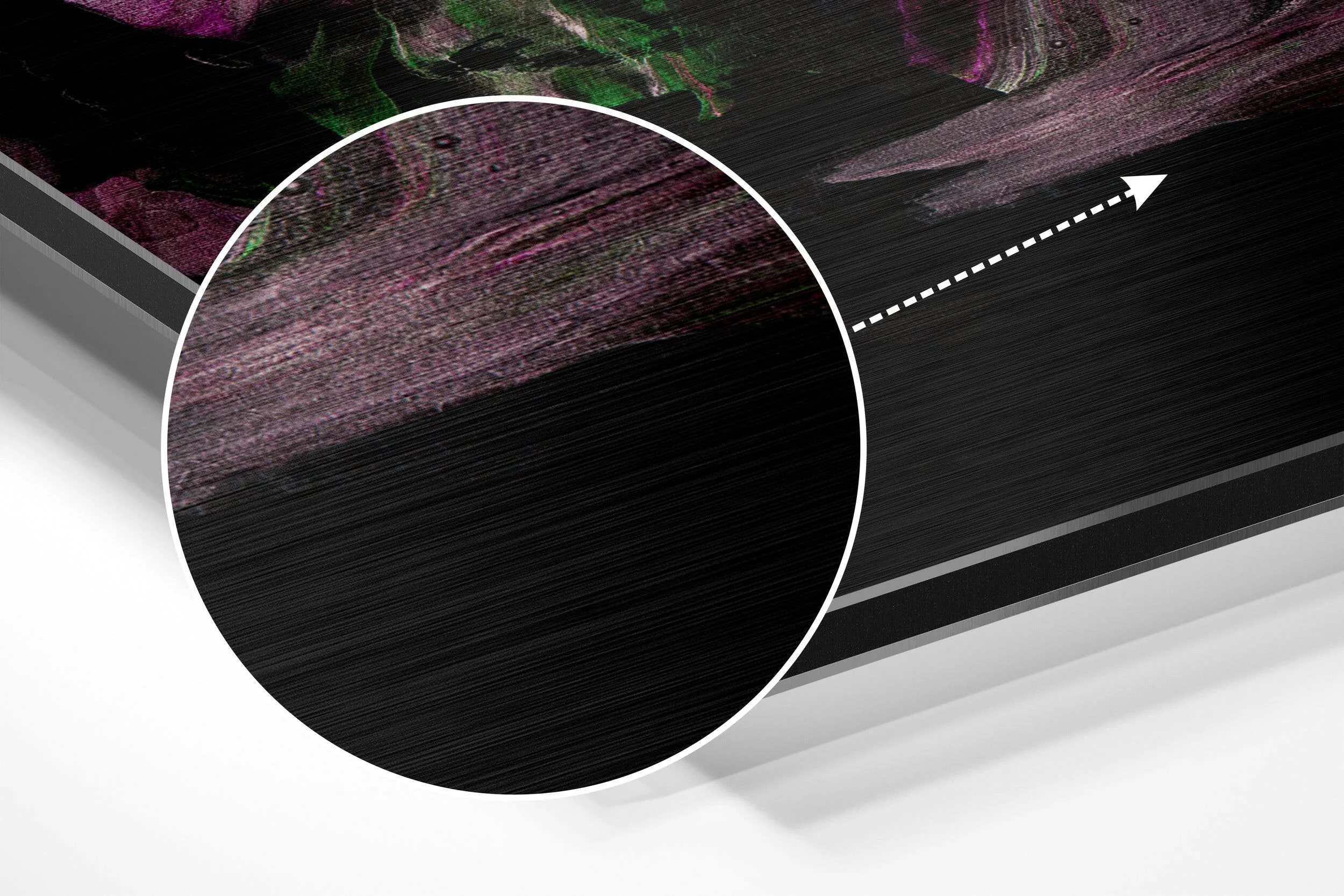 Dance of Purple Brushed Aluminium Dibond Wall Art - Image 3