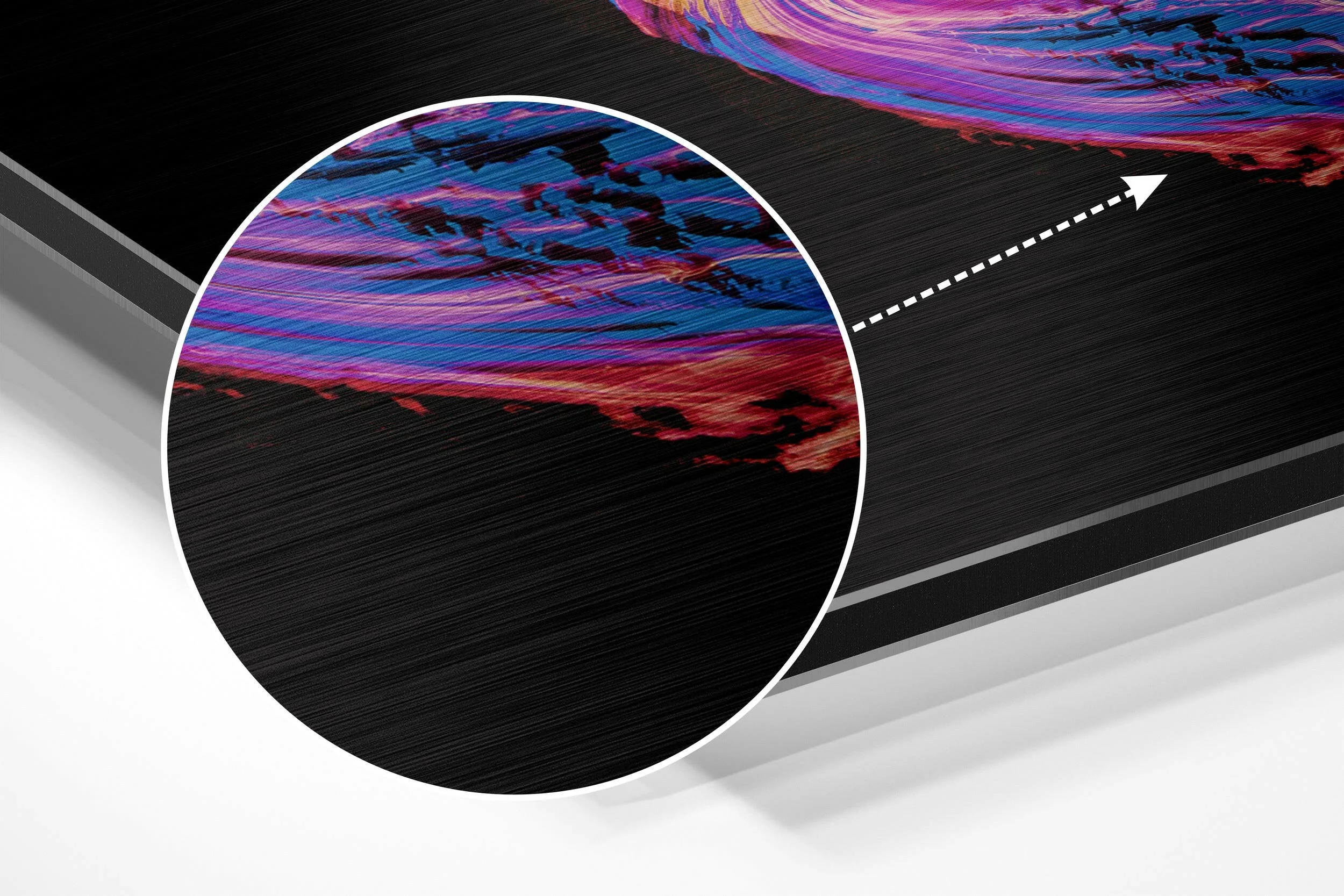 Dance of Pink Brushed Aluminium Dibond Wall Art - Image 3