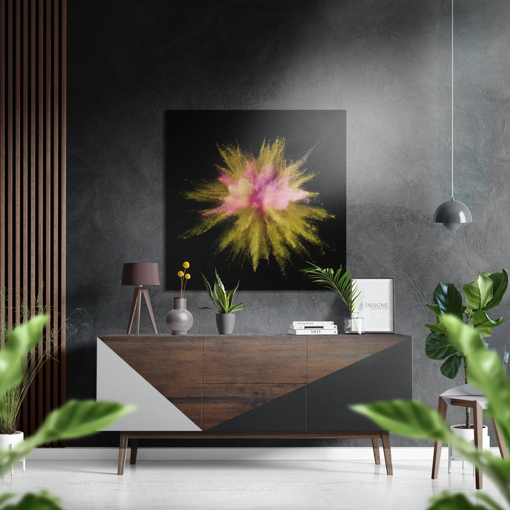 Color Burst Brushed Aluminium Dibond Wall Art