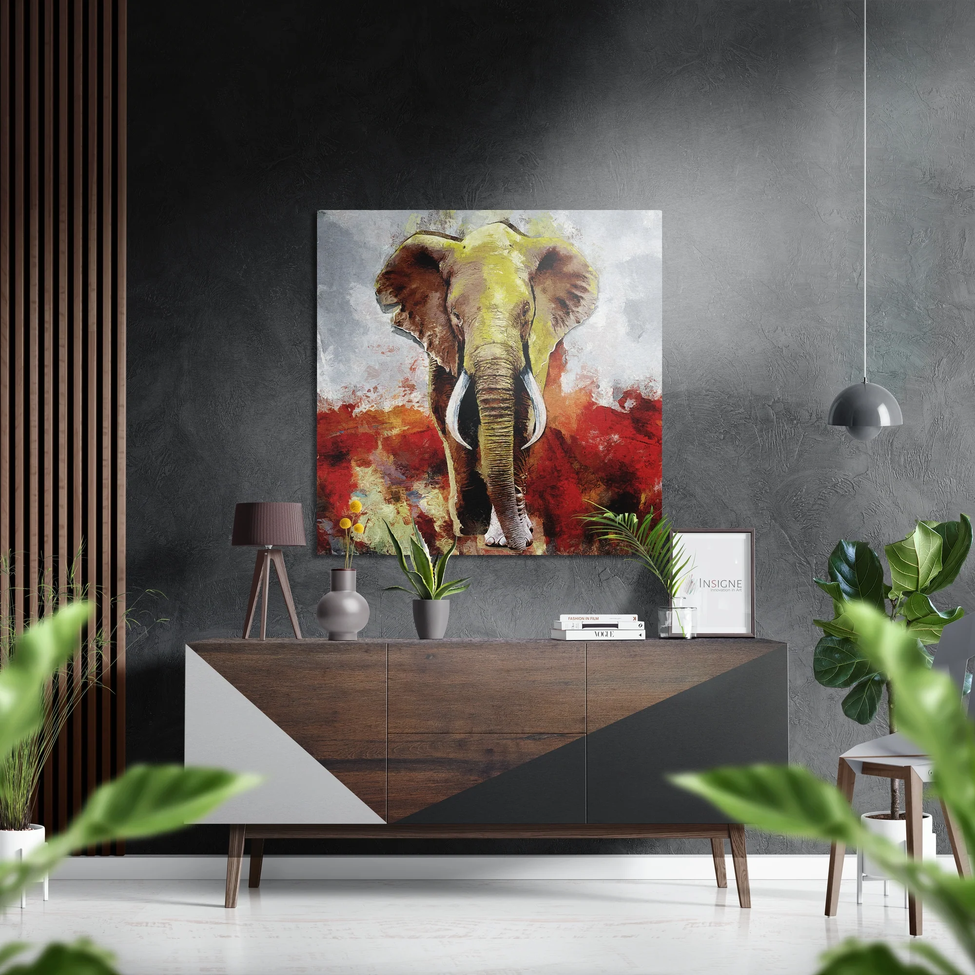 Elephant Brushed Aluminium Dibond Wall Art