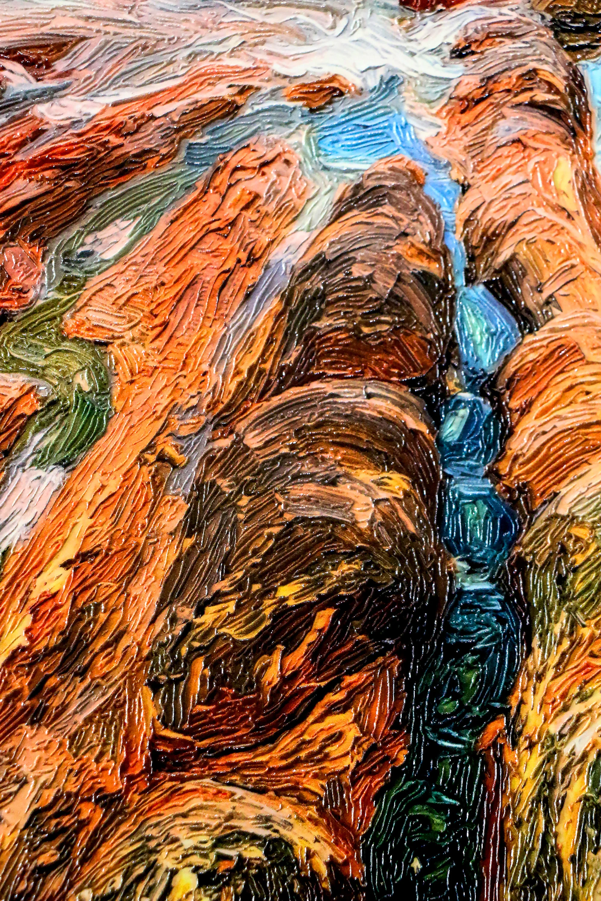 Amber Coastline Reverie — 3D Haptic Embossed High-Gloss Luxury Wall Art - Image 5