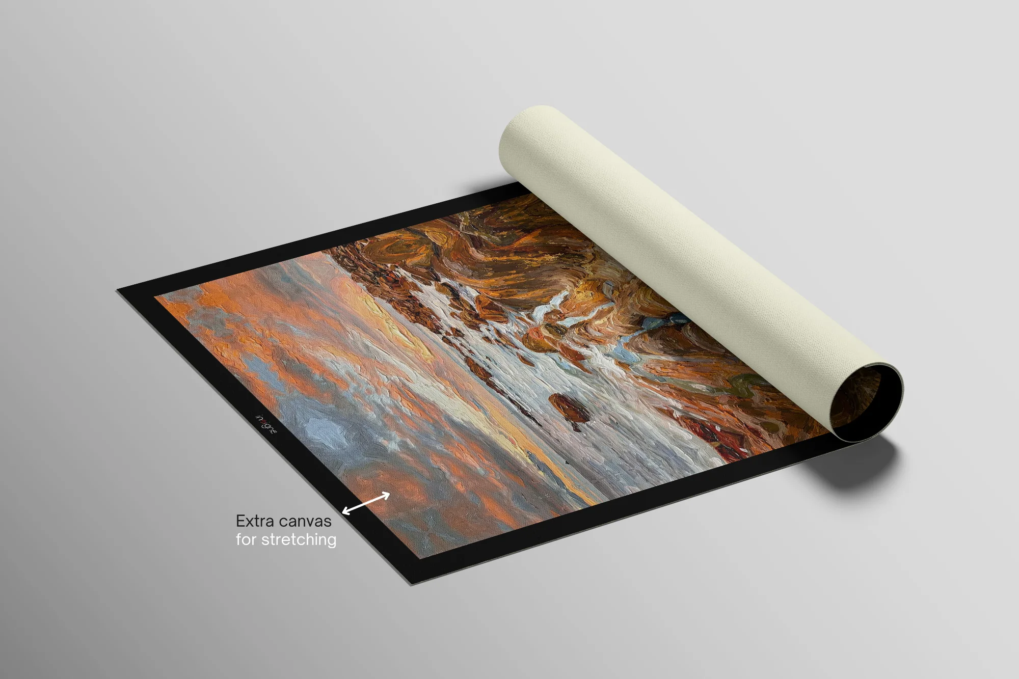 Amber Coastline Reverie — 3D Haptic Embossed High-Gloss Luxury Wall Art - Image 6