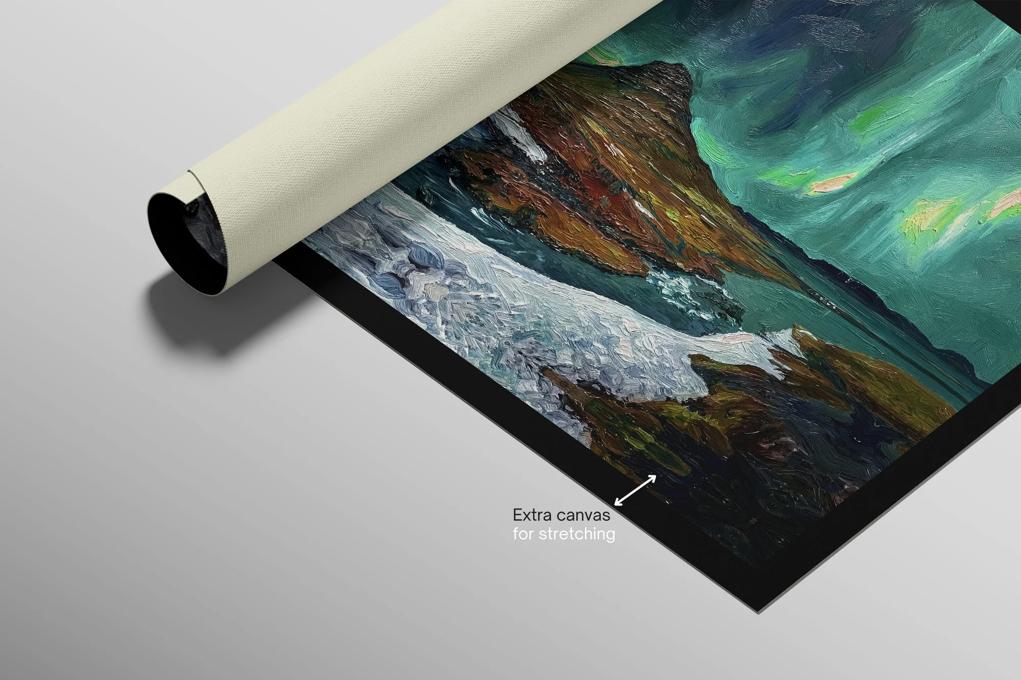 Arctic Aurora Cascade – 3D Haptic Embossed High-Gloss Luxury Wall Art - Image 8
