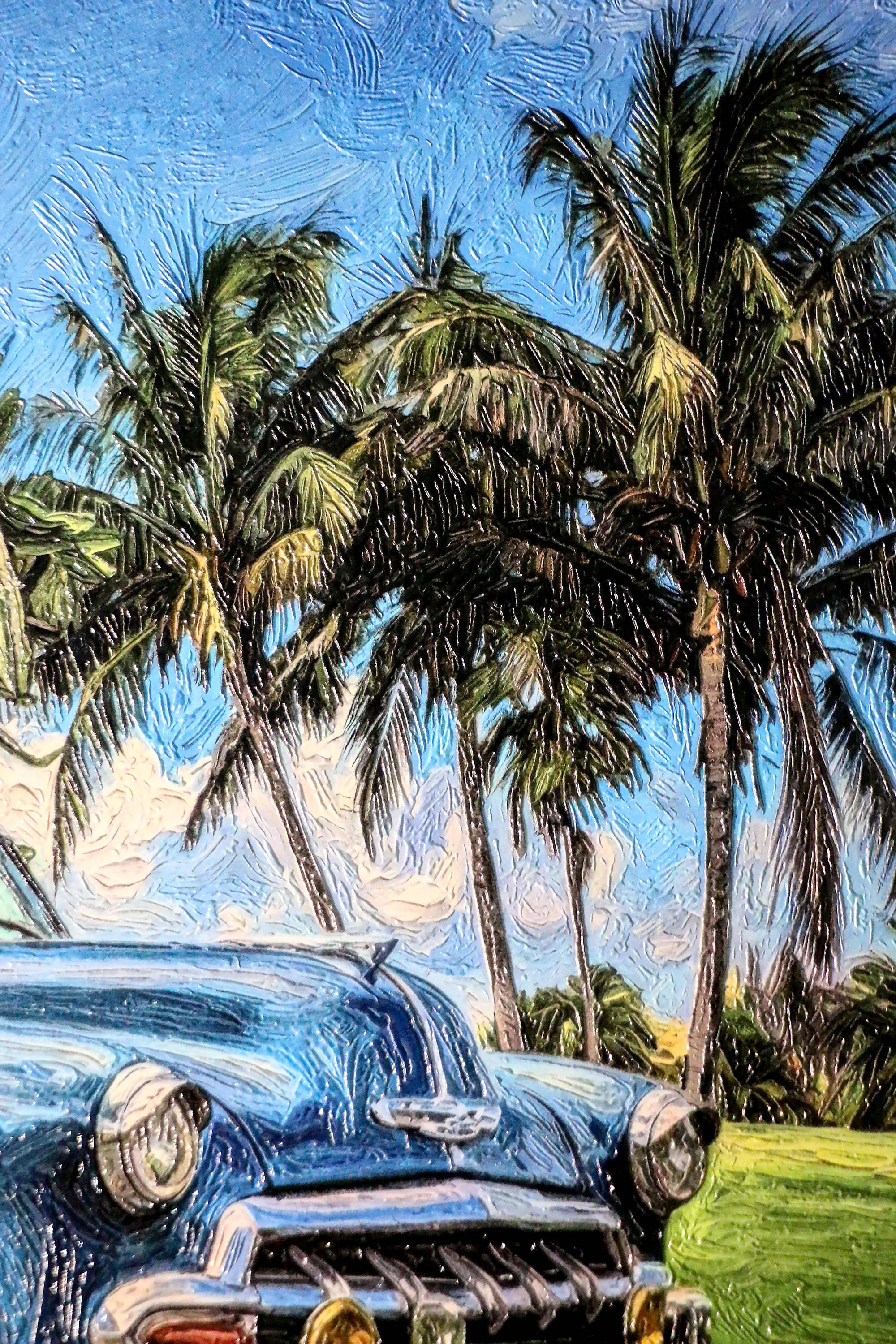 Azure Classic Cruise — 3D Haptic Embossed High-Gloss Luxury Wall Art - Image 3